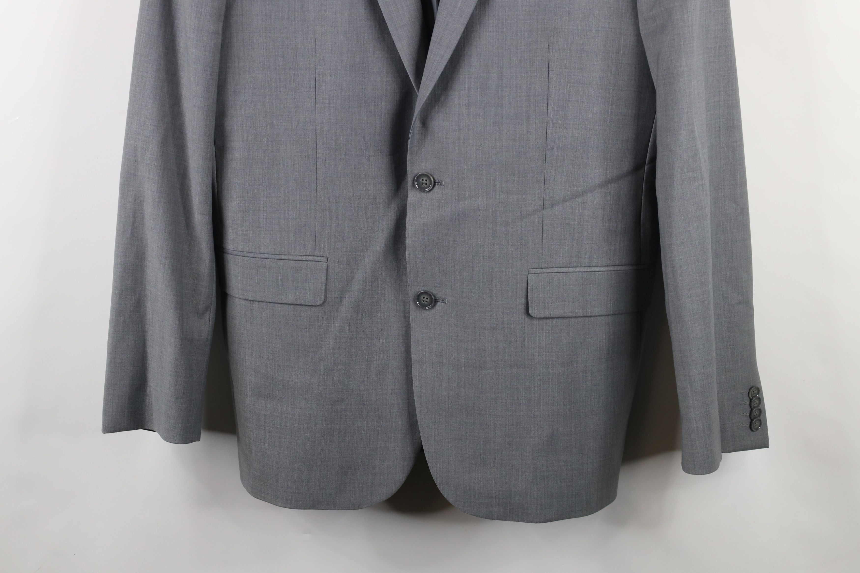 Express × Vintage Express Stretch+ Chambray 2 Button Suit Coat Jacket Gray Size US XXL / EU 58 / 5 - 3 Thumbnail