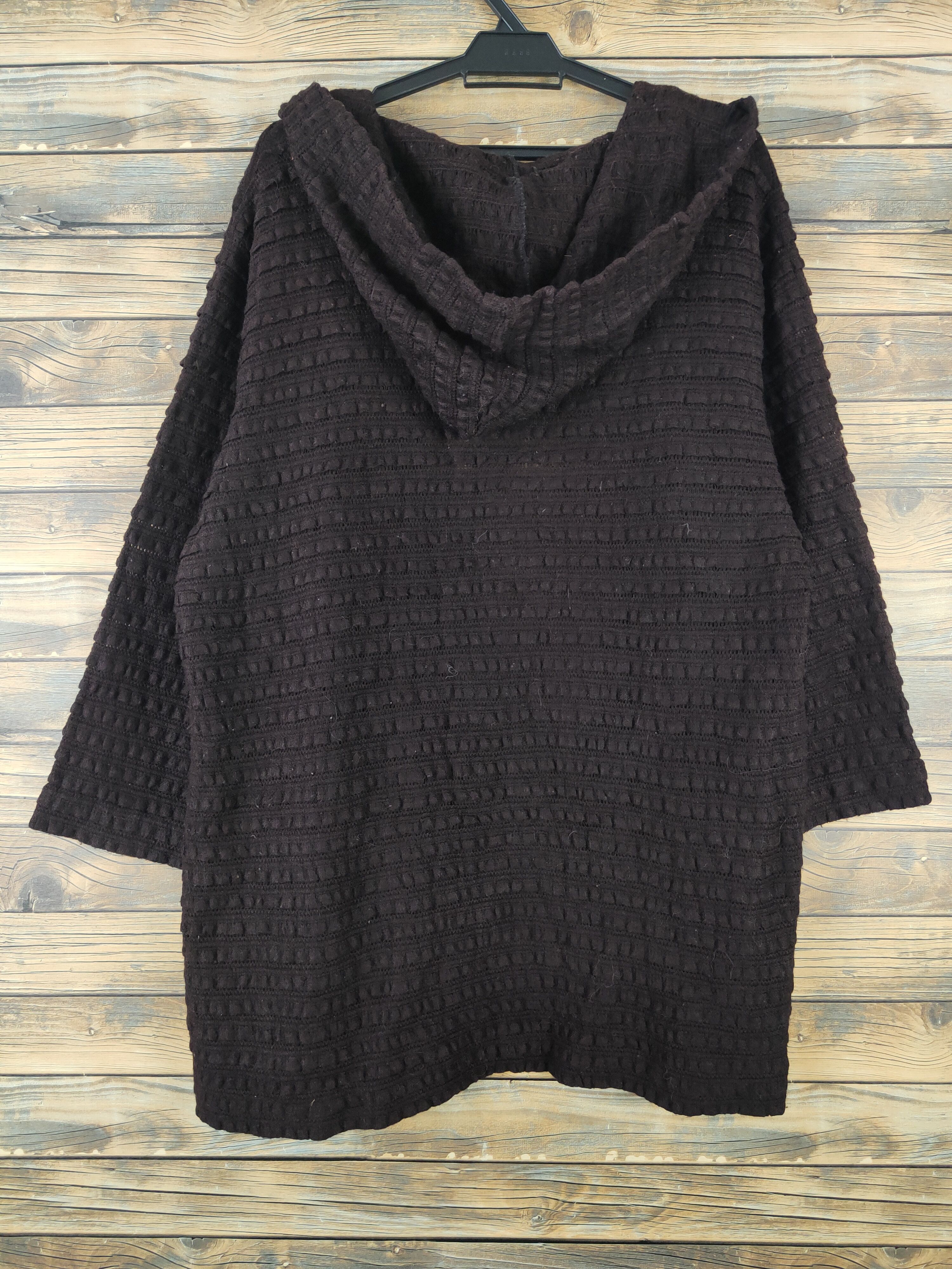 Vintage Japanese Brand Brown Hoodie Knitwear Long Cardigan #W2128 Size US L / EU 52-54 / 3 - 7 Thumbnail