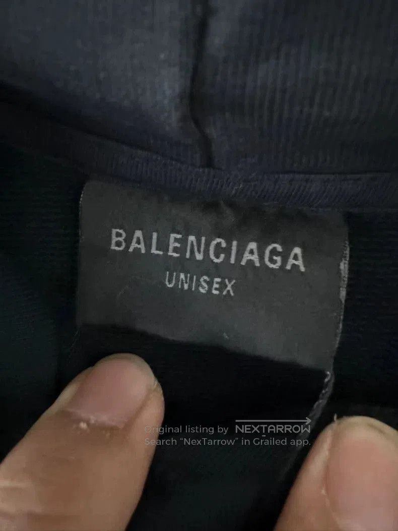 Balenciaga Balenciaga Black Distressed Tape Hoodie. Size US XXL / EU 58 / 5 - 3 Thumbnail