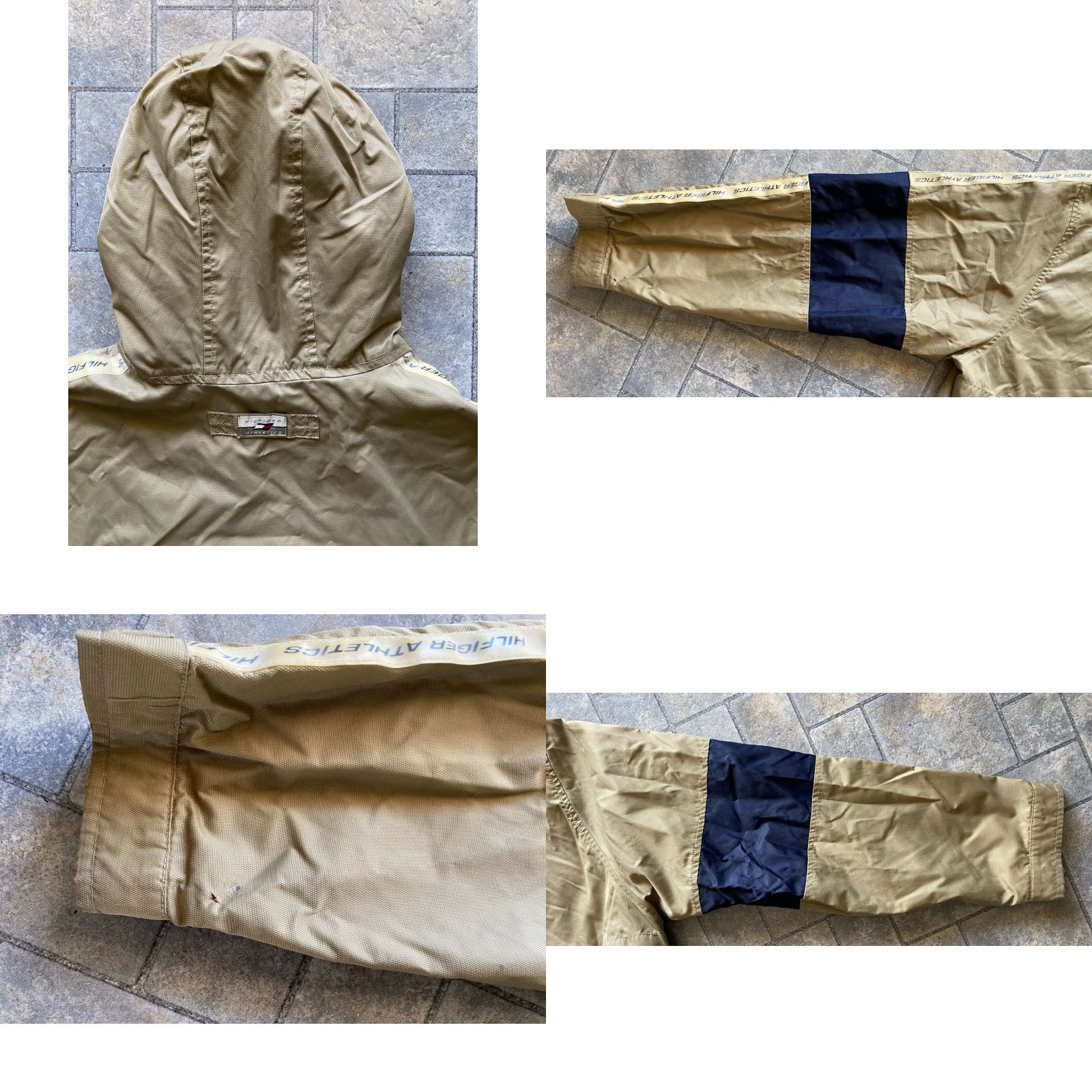 Tommy Hilfiger VINTAGE Hilfiger Athletics Mens Jacket XL Hooded Pockets Zipped Pockets Flaws Wear Damage Size US XL / EU 56 / 4 - 11 Thumbnail
