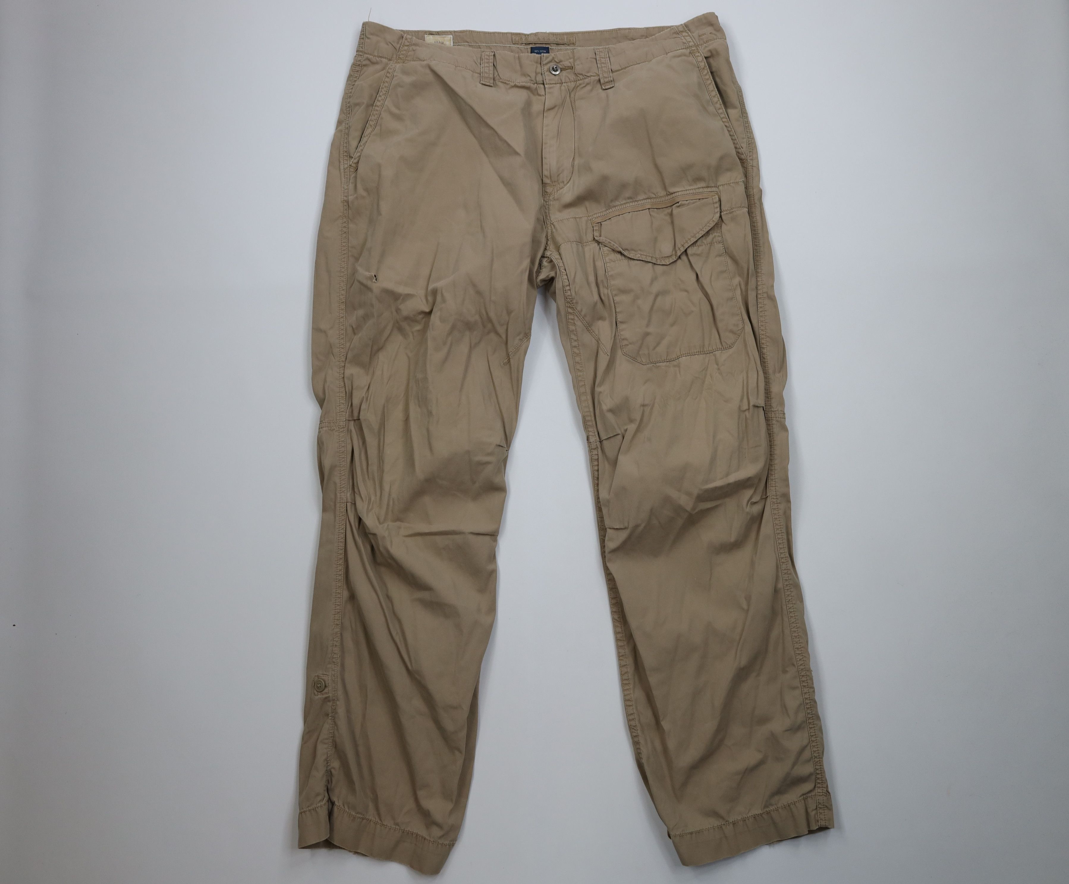 Ralph Lauren Vintage 90s Ralph Lauren Roll Cuff Wide Leg Cargo Pants Size US 38 / EU 54 - 1 Thumbnail