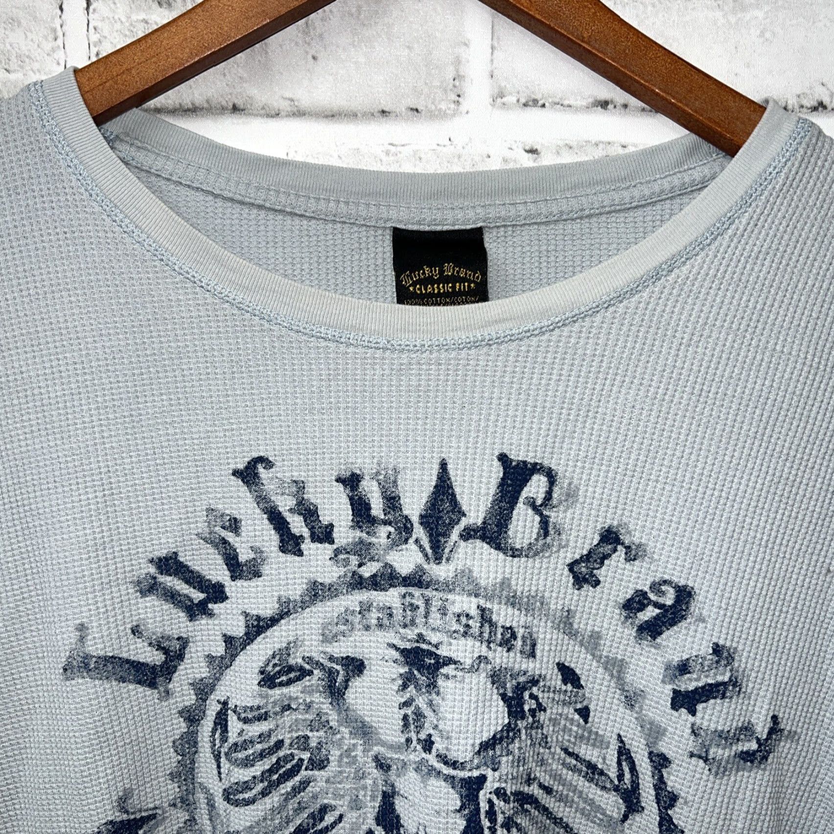Lucky Brand Lucky Brand Gray Classic Fit Longsleeve T-Shirt Mens XL Size US XL / EU 56 / 4 - 2 Thumbnail