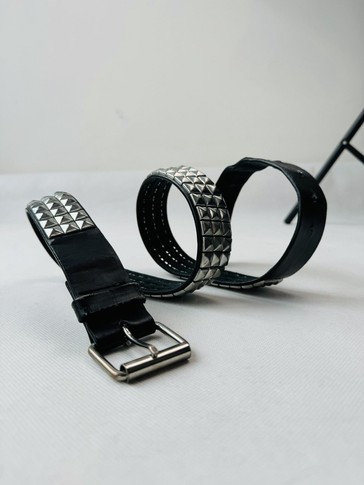Hysteric Glamour Vintage Belts Y2K Rhinestones Punk leather belt Japanese Size 34 - 13 Thumbnail