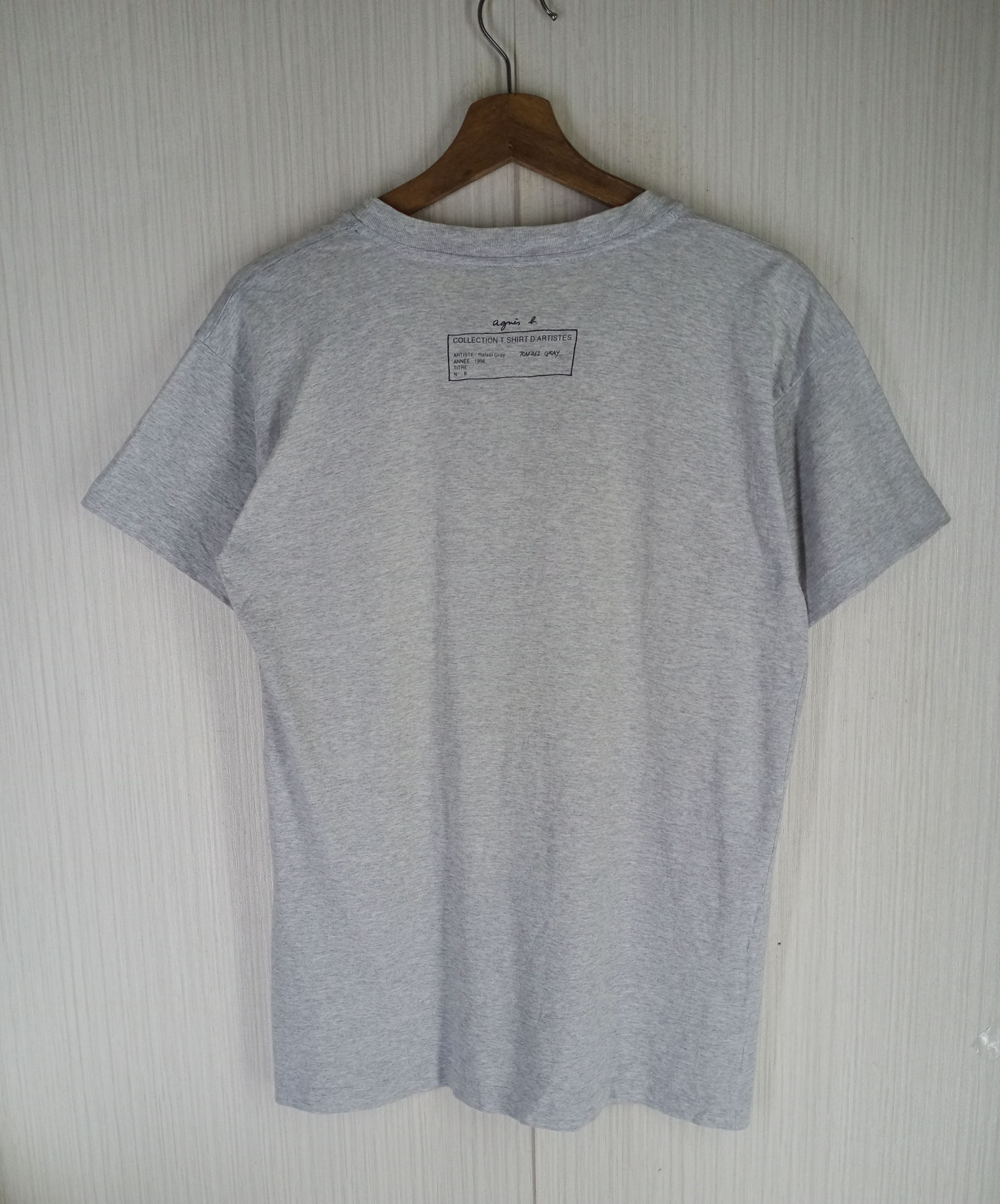 agnes b. Rare Vintage 1996 Agnes B. Rafael Gray Tshirt Size US M / EU 48-50 / 2 - 4 Thumbnail