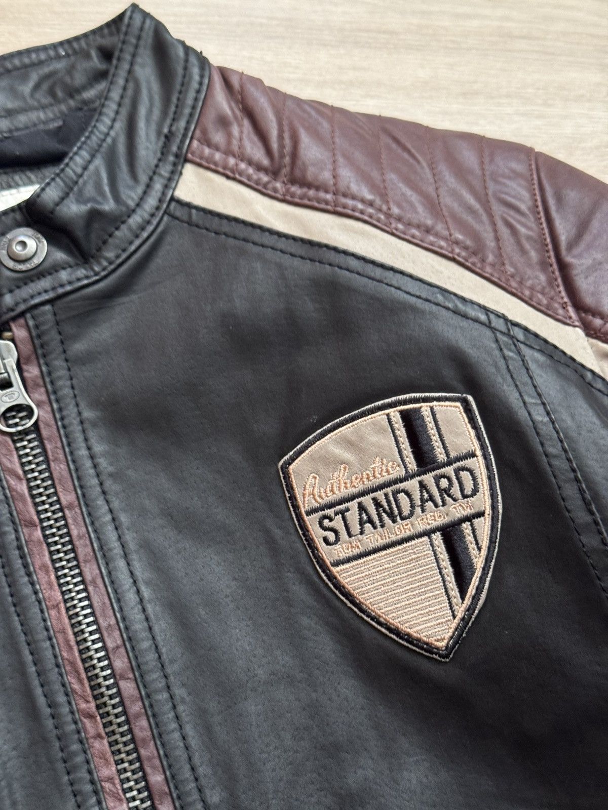 Genuine Leather Vintage Tom Tailor y2k Moto Racing Genuine Leather Jacket Size US S / EU 44-46 / 1 - 3 Thumbnail