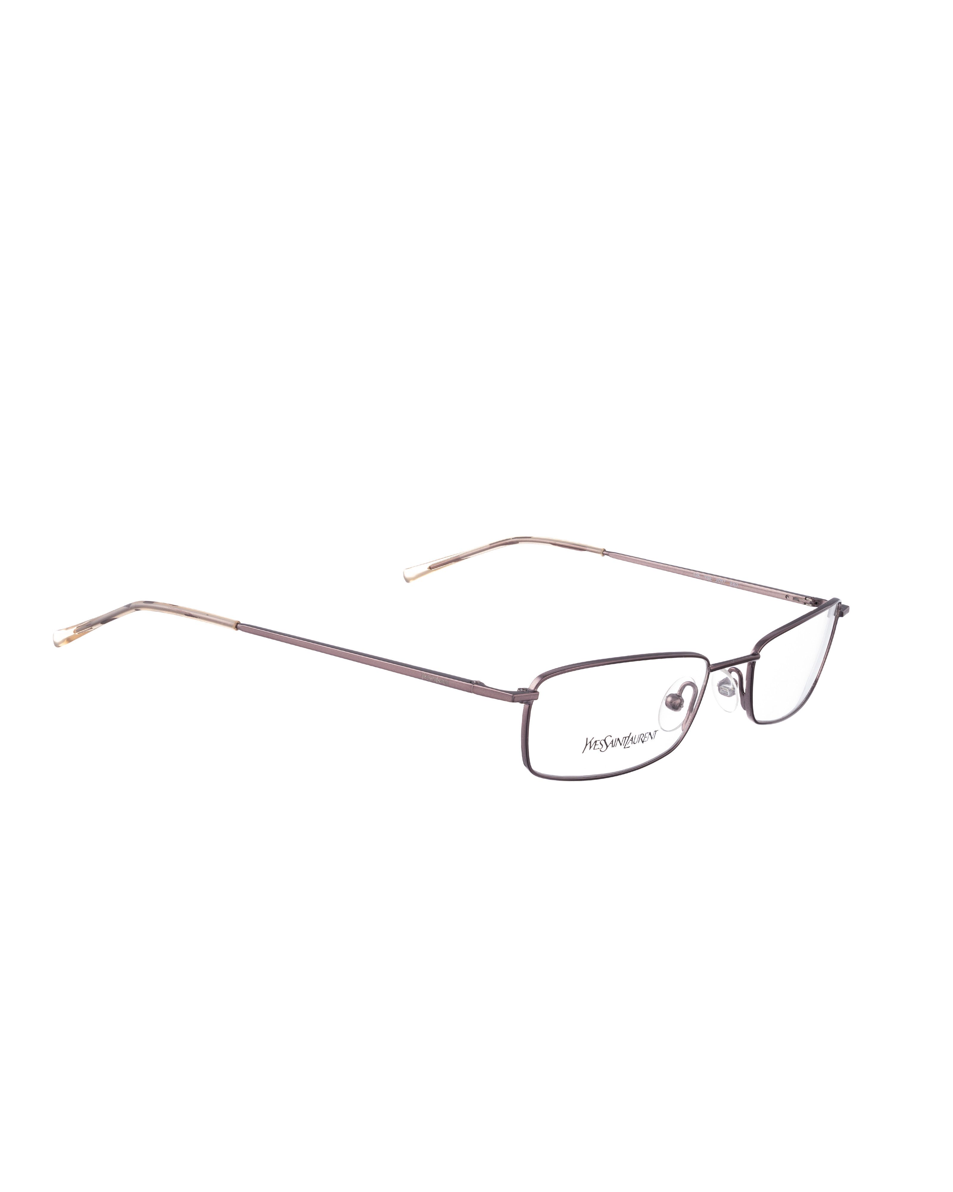 Yves Saint Laurent Yves Saint Laurent 90s Wire Metallic Brown Glasses Size ONE SIZE - 1 Thumbnail