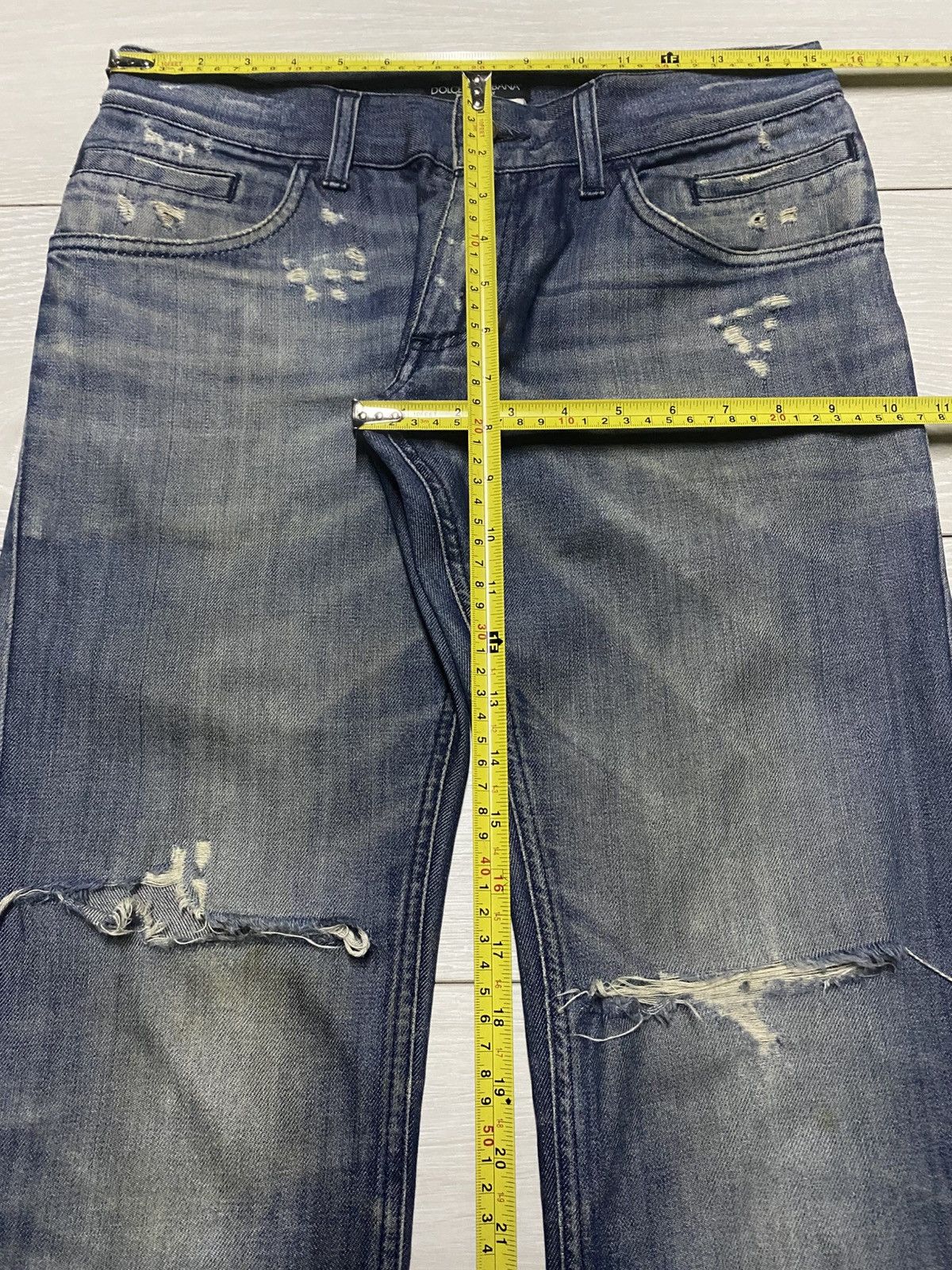 Dolce & Gabbana Vintage Dolce & Gabbana Distressed Distressed Skinny Jeans Size US 30 / EU 46 - 14 Thumbnail