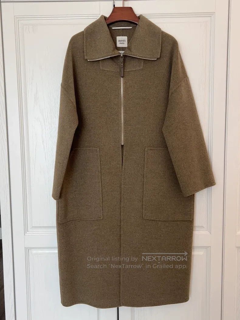 Hermes Hermes Goat Cashmere Coat Size XXS / US 00 / IT 34 - 1 Thumbnail