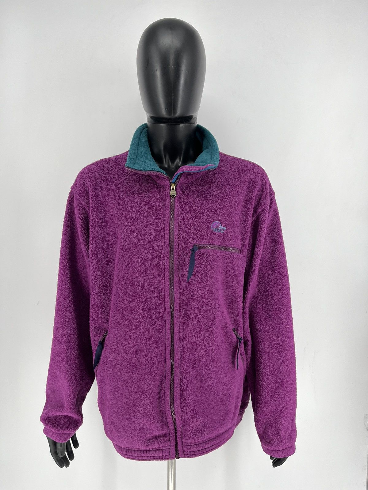 Polartec 90s Vintage Lowe Alpine Polartec Plum Fleece Zip Jacket XL Size US XL / EU 56 / 4 - 2 Thumbnail