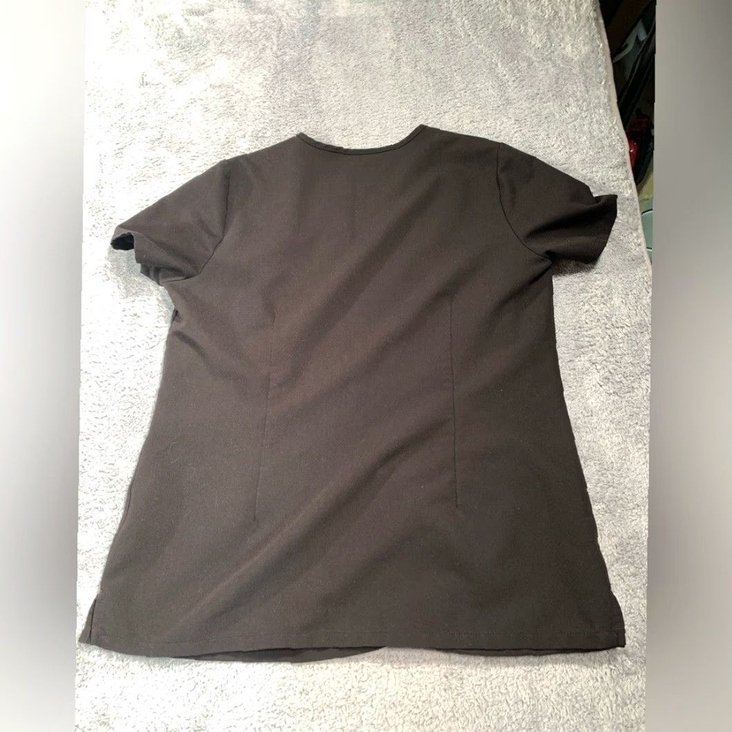 Vintage FIGS Blouse Black Medium Top Women Size M / US 6-8 / IT 42-44 - 7 Thumbnail