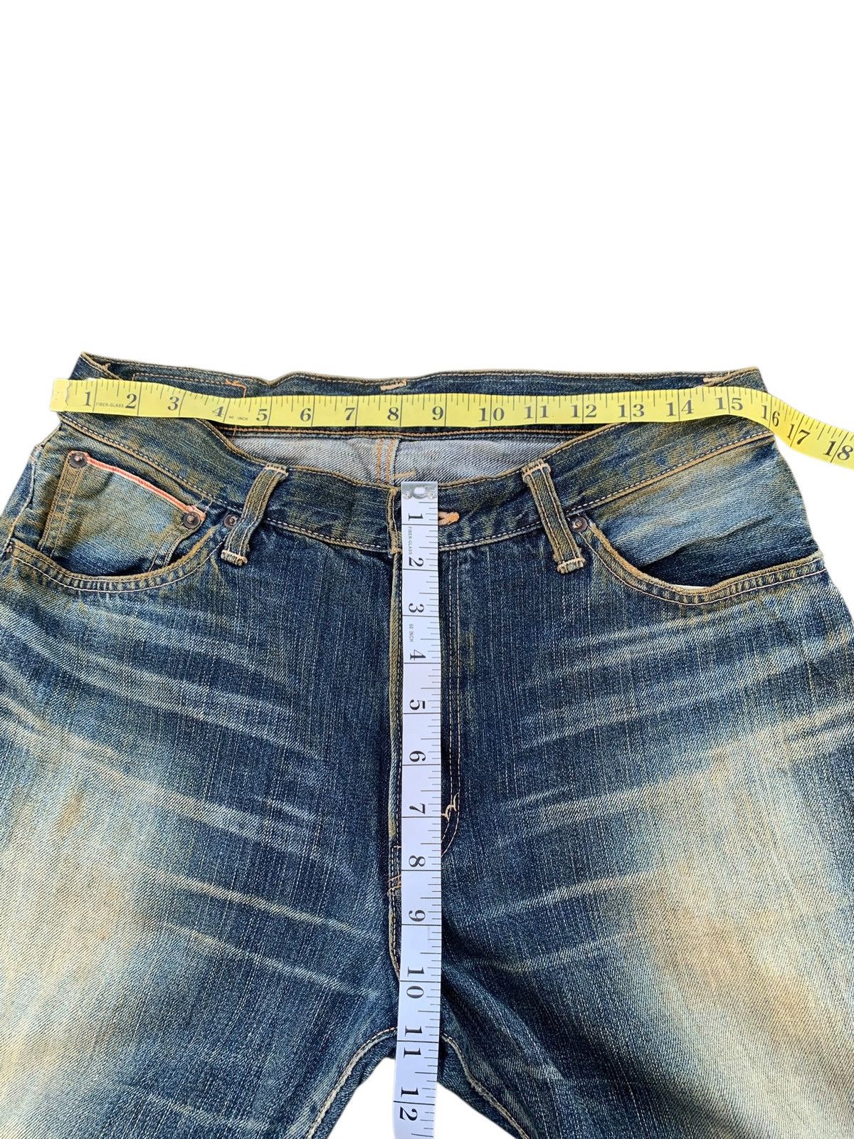 Edwin VINTAGE EDWIN SELVEDGE 505s JAPANESE DISTRESSED DENIM Size US 32 / EU 48 - 19 Thumbnail