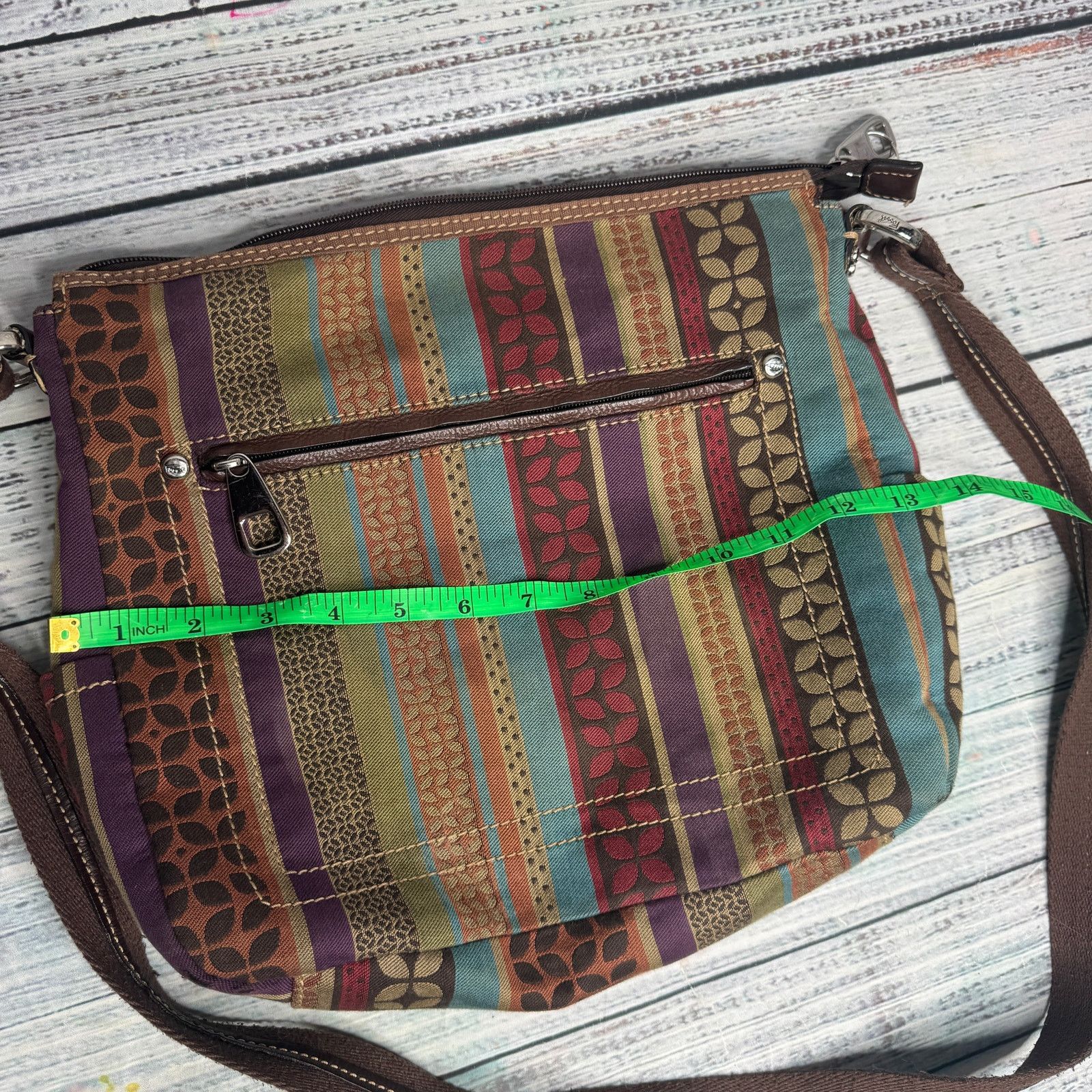 Fossil Fossil Multicolor Stripe Crossbody Bag Brown Adjustable Size ONE SIZE - 4 Thumbnail