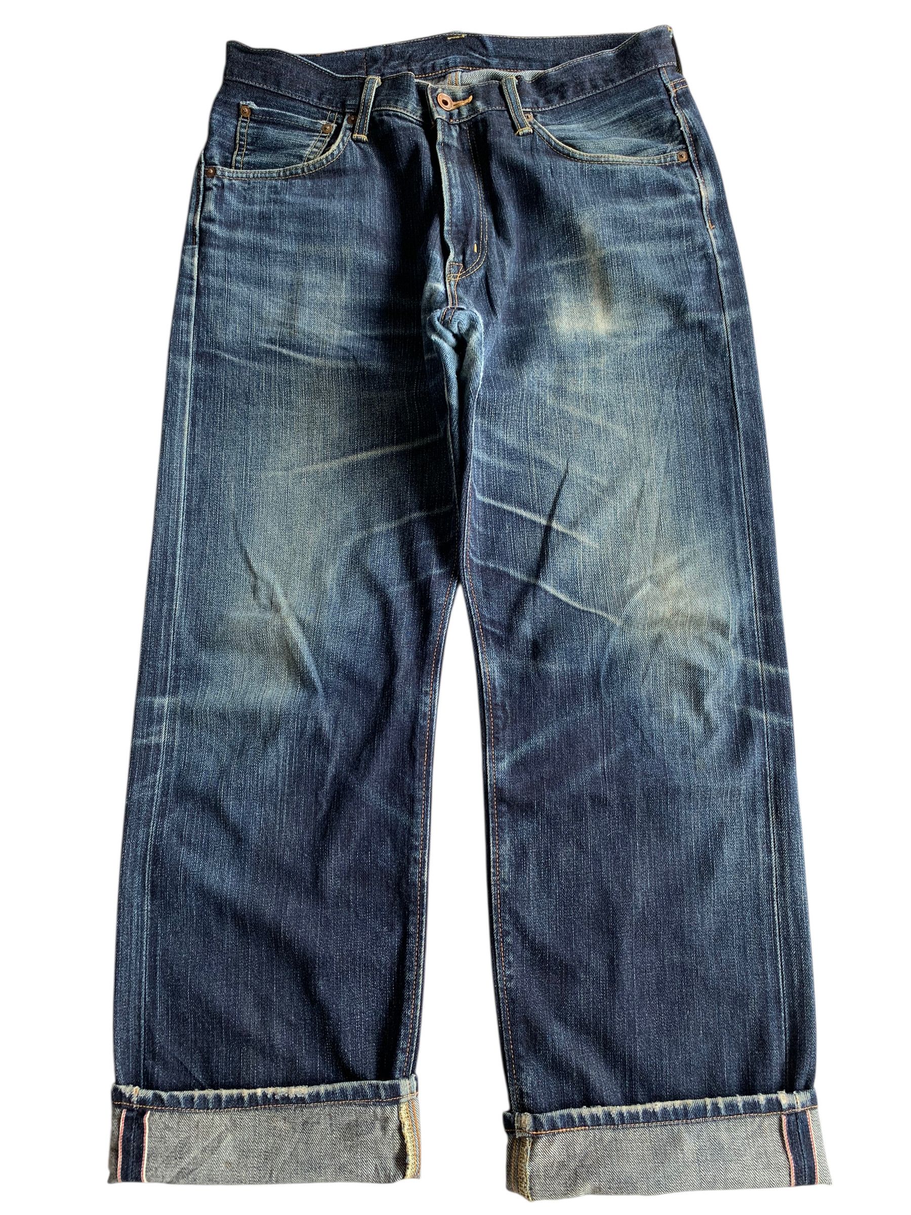 Kapital EDWIN SELVEDGE 505zx FADED &RUSTY DISTRESSED DENIM Size US 33 - 5 Thumbnail