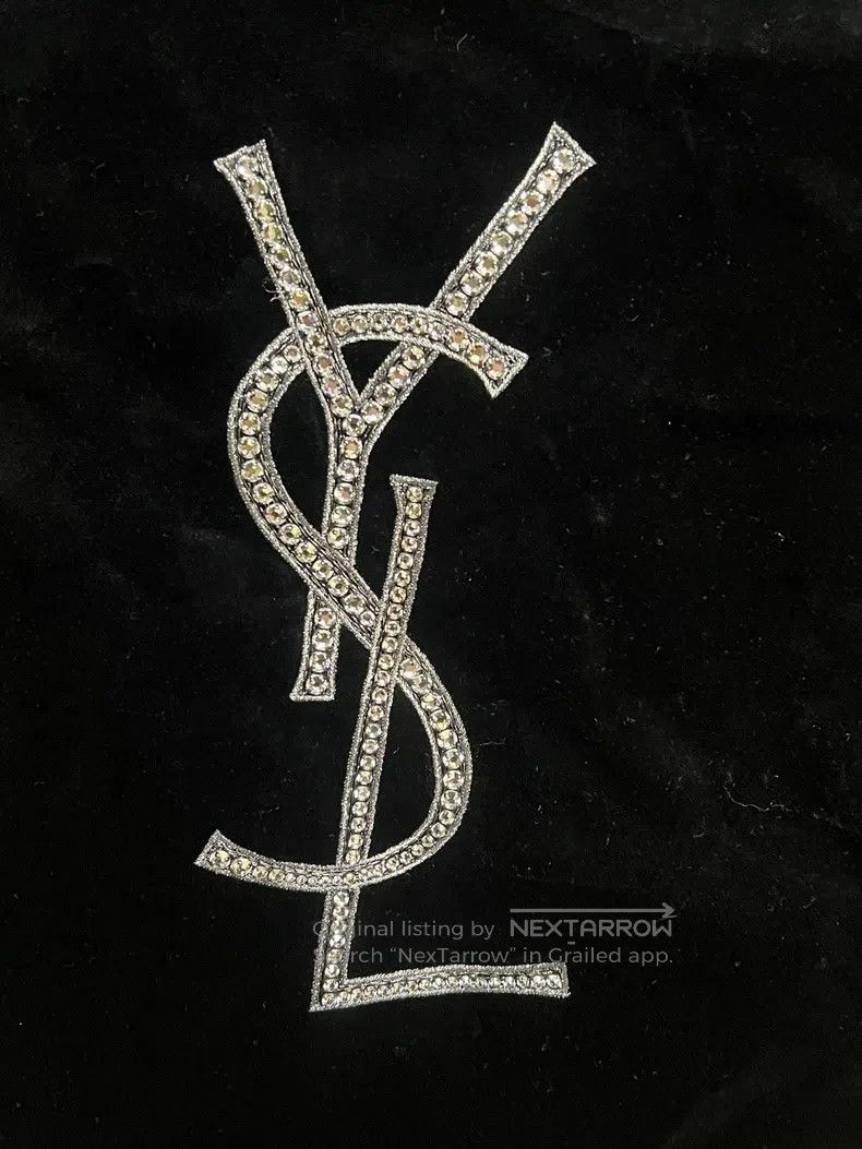 Saint Laurent Paris Saint Laurent Paris universal size Black Velvet Back Crysta Size US M / EU 48-50 / 2 - 3 Thumbnail