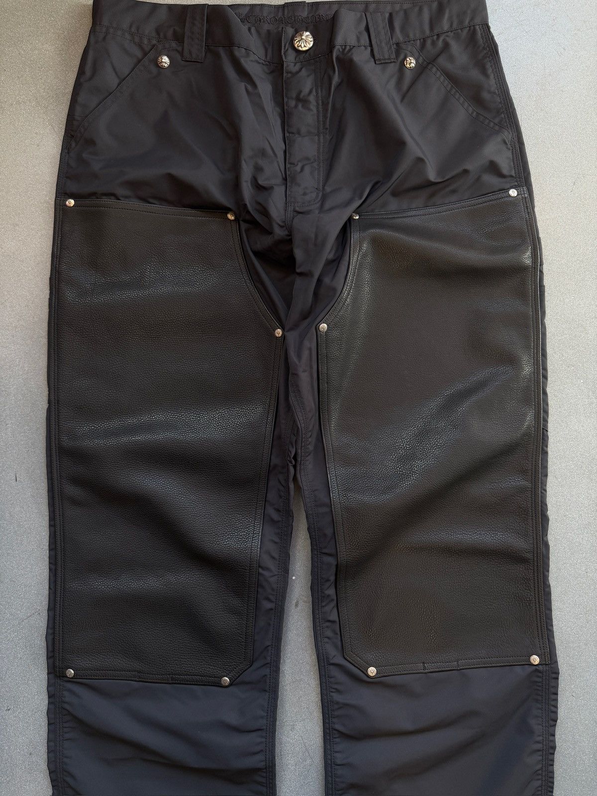 Chrome Hearts Chrome Hearts Carpenter Double Knee Nylon/Leather Pants Size US 36 / EU 52 - 6 Thumbnail