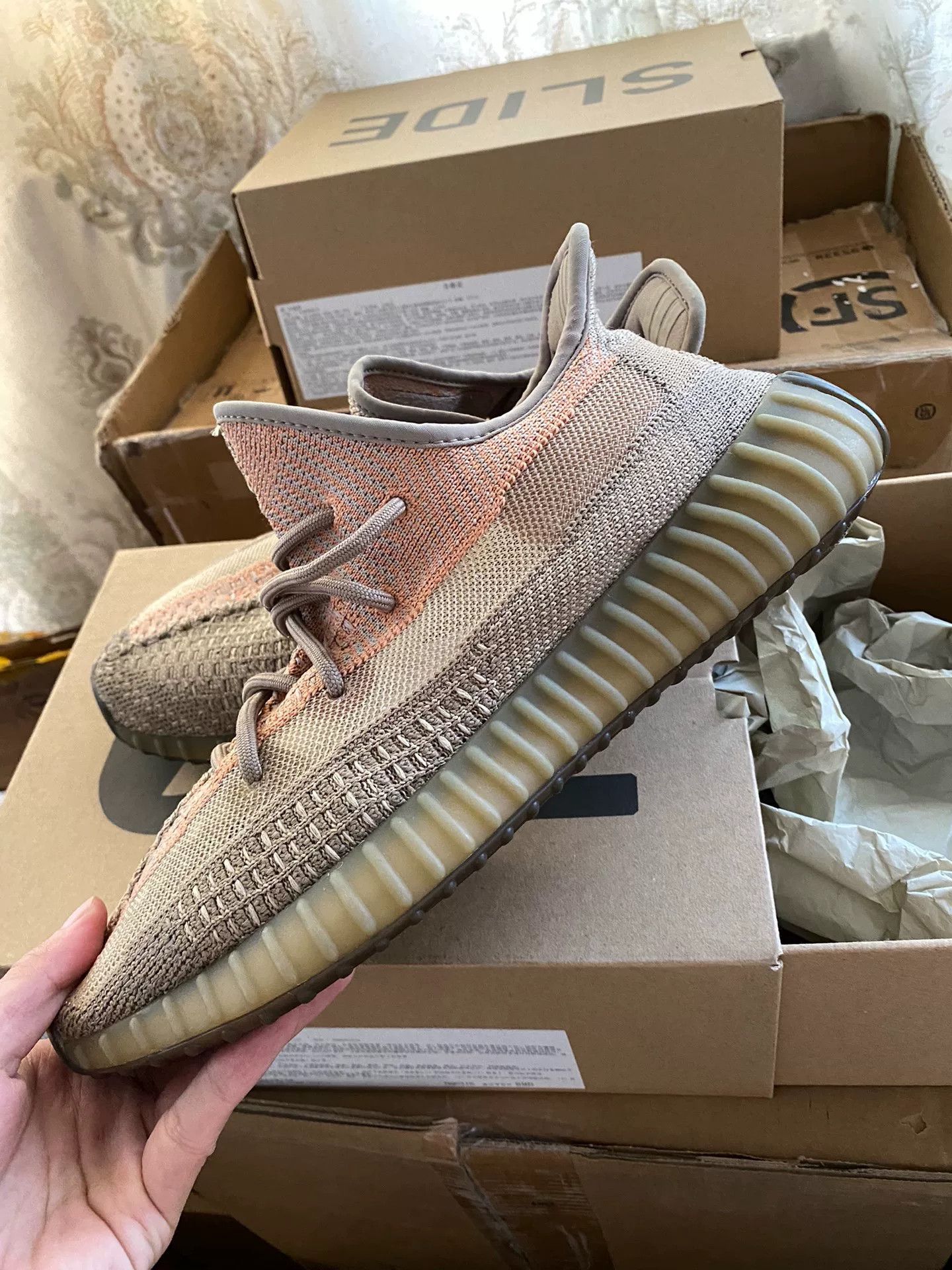 Adidas Adidas YEEZY350 Orange Lowtop Sneakers S Men Size US 10 / EU 43 - 1 Thumbnail
