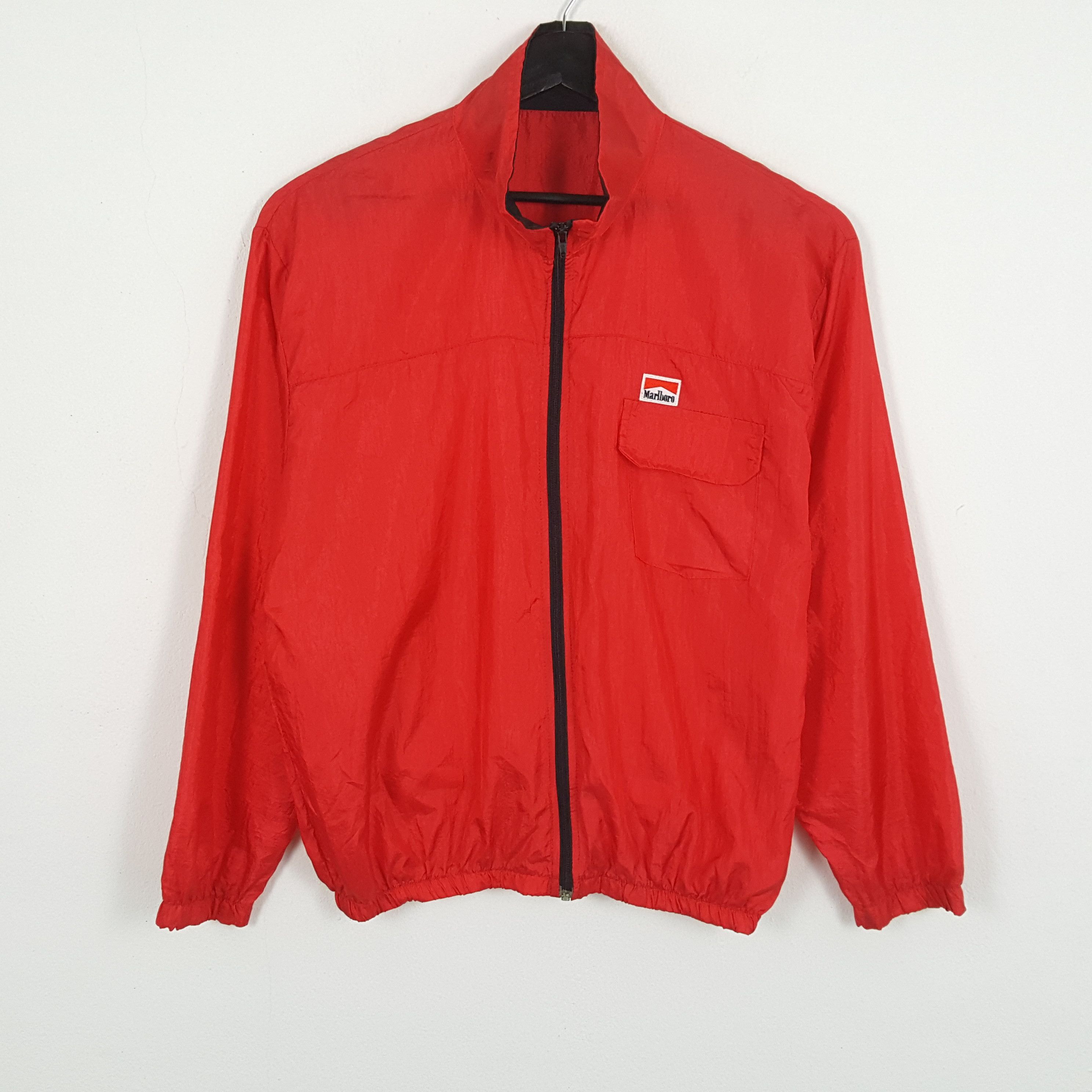 Marlboro × Vintage MARLBORO Windbreaker Jacket Logo Design Style Size US XL / EU 56 / 4 - 3 Thumbnail