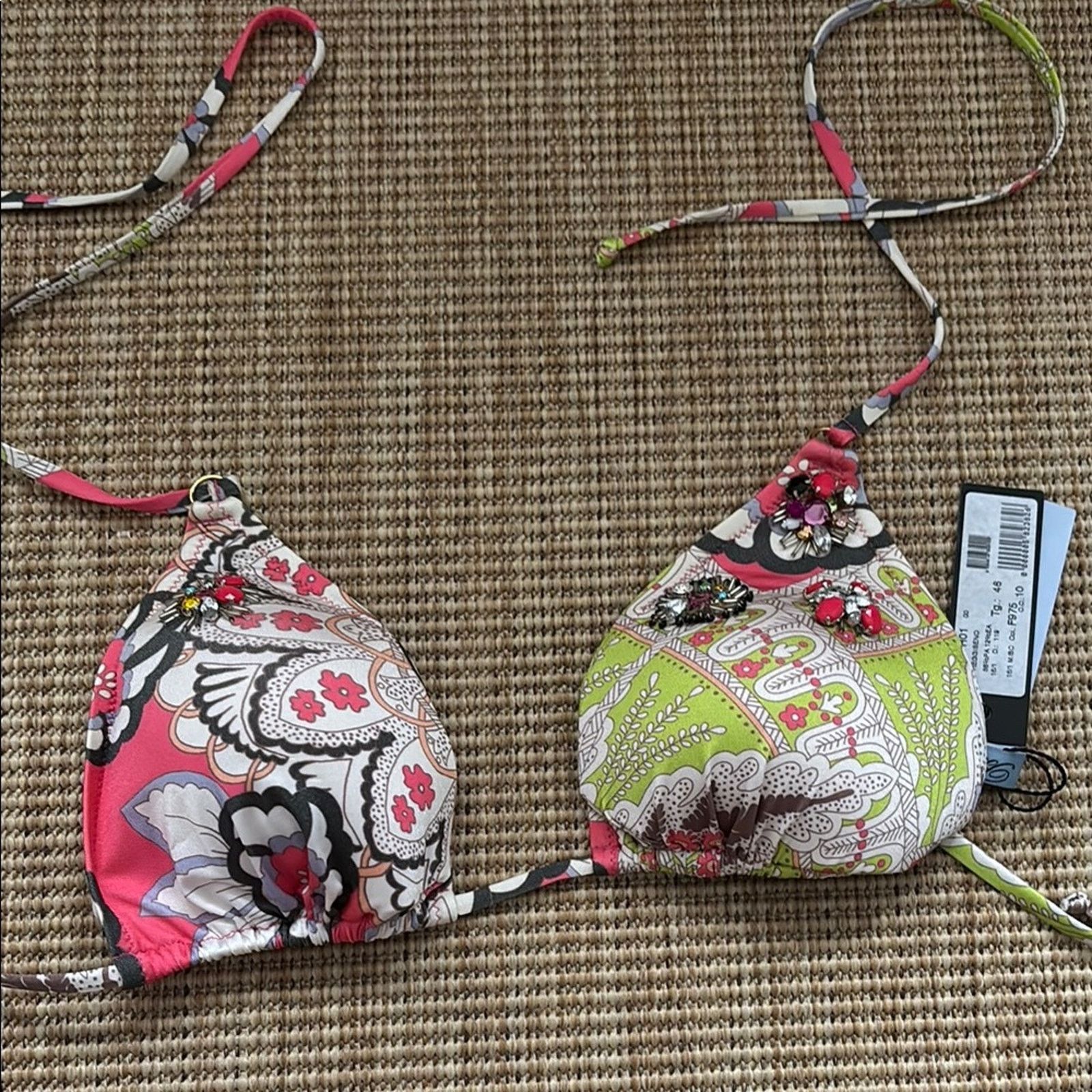 Blumarine NWT Blumarine Floral Bikini Set in Pink and Green Size L Size ONE SIZE - 6 Thumbnail