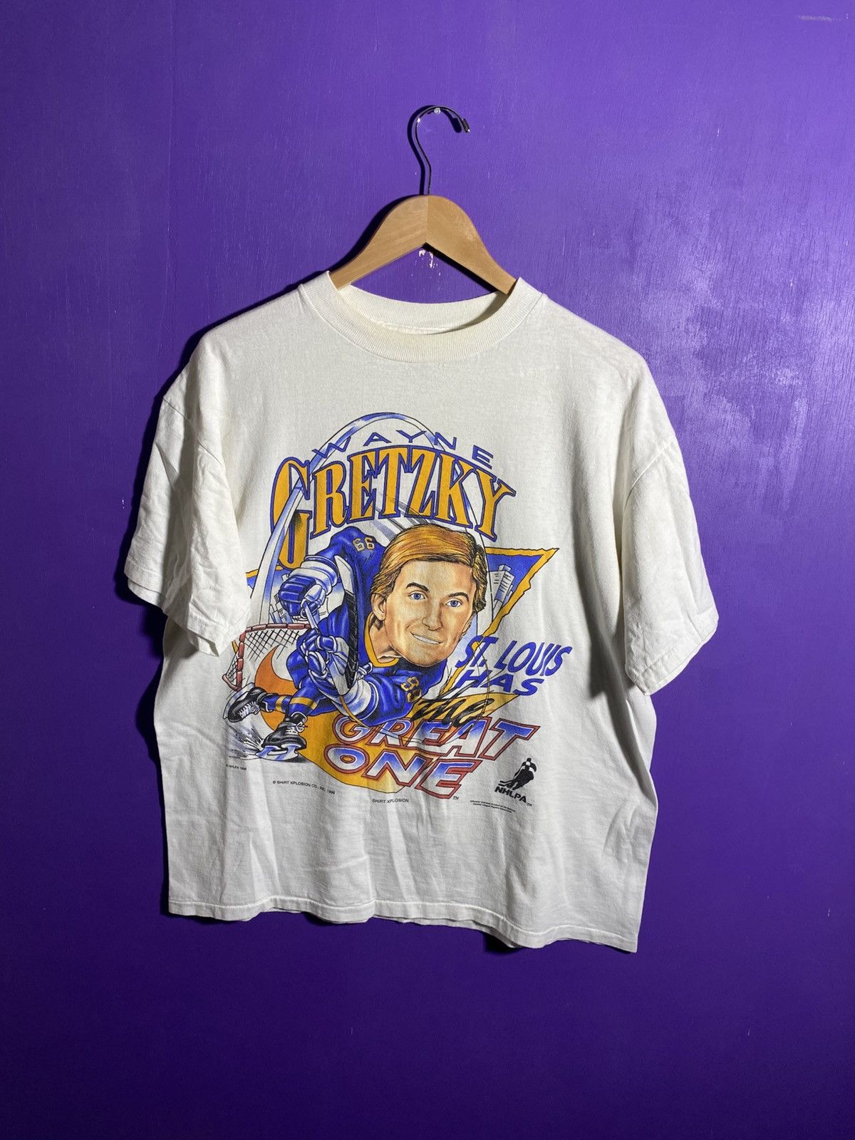 NHL × Vintage Vintage 1996 St. Louis blues Wayne Gretzky t-shirt Size US L / EU 52-54 / 3 - 1 Thumbnail