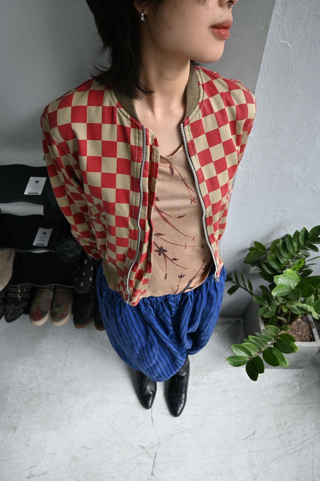 Comme des Garcons Comme des Garcons Robe de Chambre Checkered Bomber Jacket Size US M / EU 48-50 / 2 - 1 Thumbnail