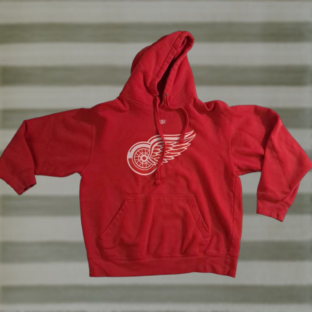 Vintage Old Time Hockey Detroit Red Wings Hoodie Sweatshirt Men Medium Red Size US M / EU 48-50 / 2 - 1 Thumbnail