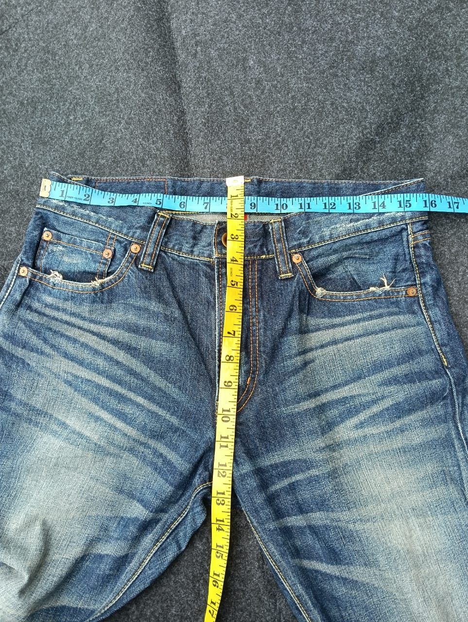 Uniqlo UNIQLO UJ Vintage Wash/Faded Bootcut Denim Jeans Size US 31 - 2 Thumbnail
