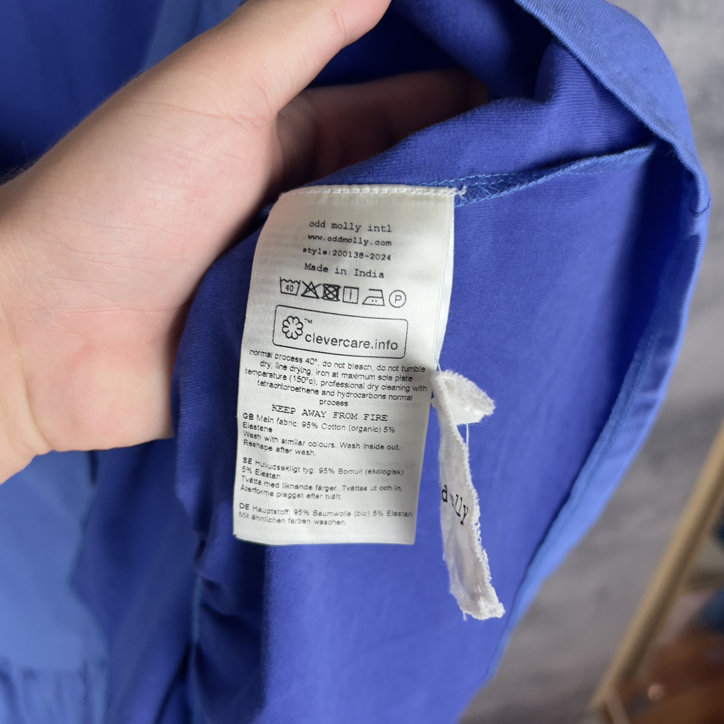 Odd Molly Odd Molly Blouse Women's Size 4 Blue Short Sleeve Size S / US 4 / IT 40 - 6 Thumbnail