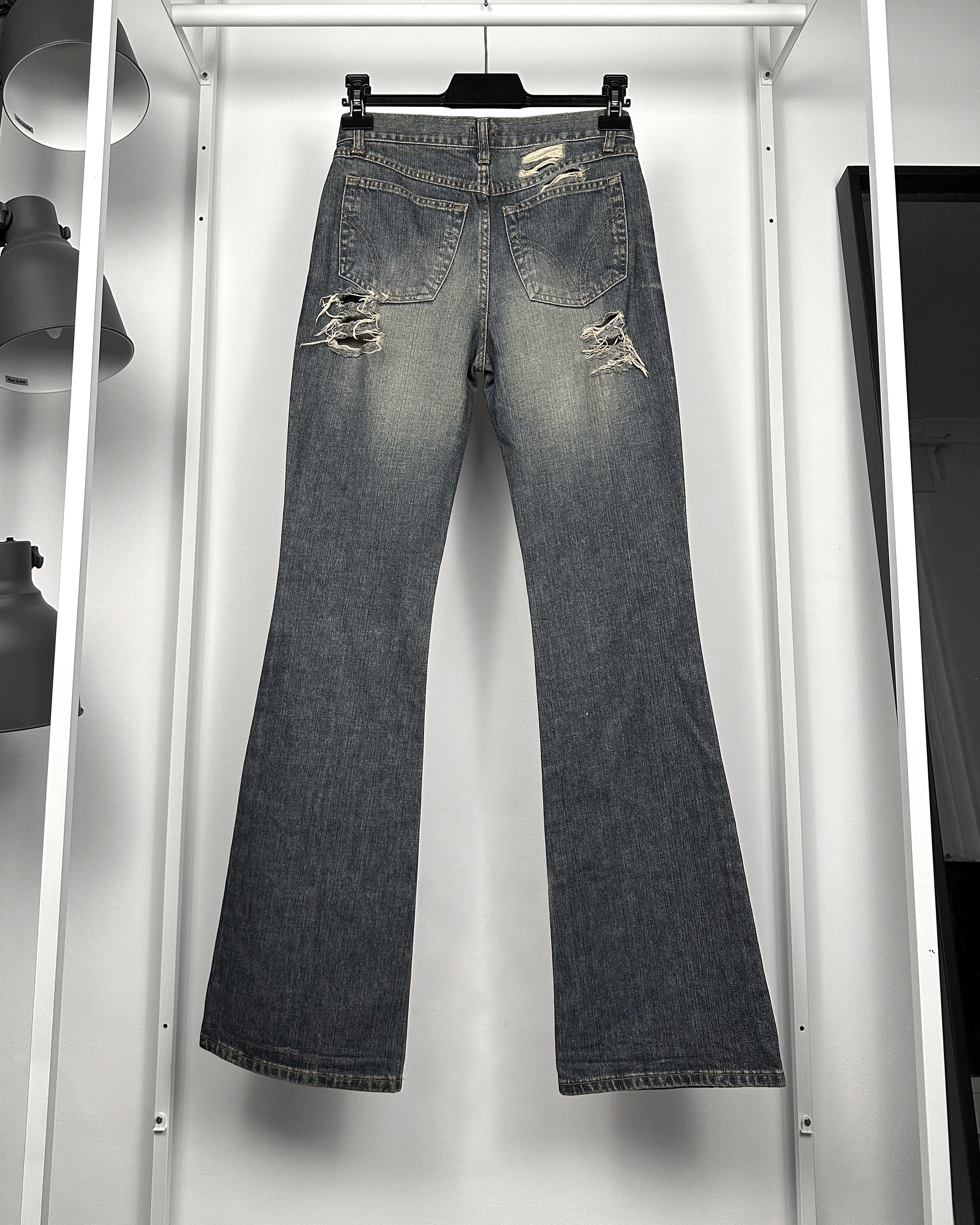 Dolce & Gabbana Dolce&Gabbana Vintage Distressed Flared Jeans Size US 27 - 2 Thumbnail