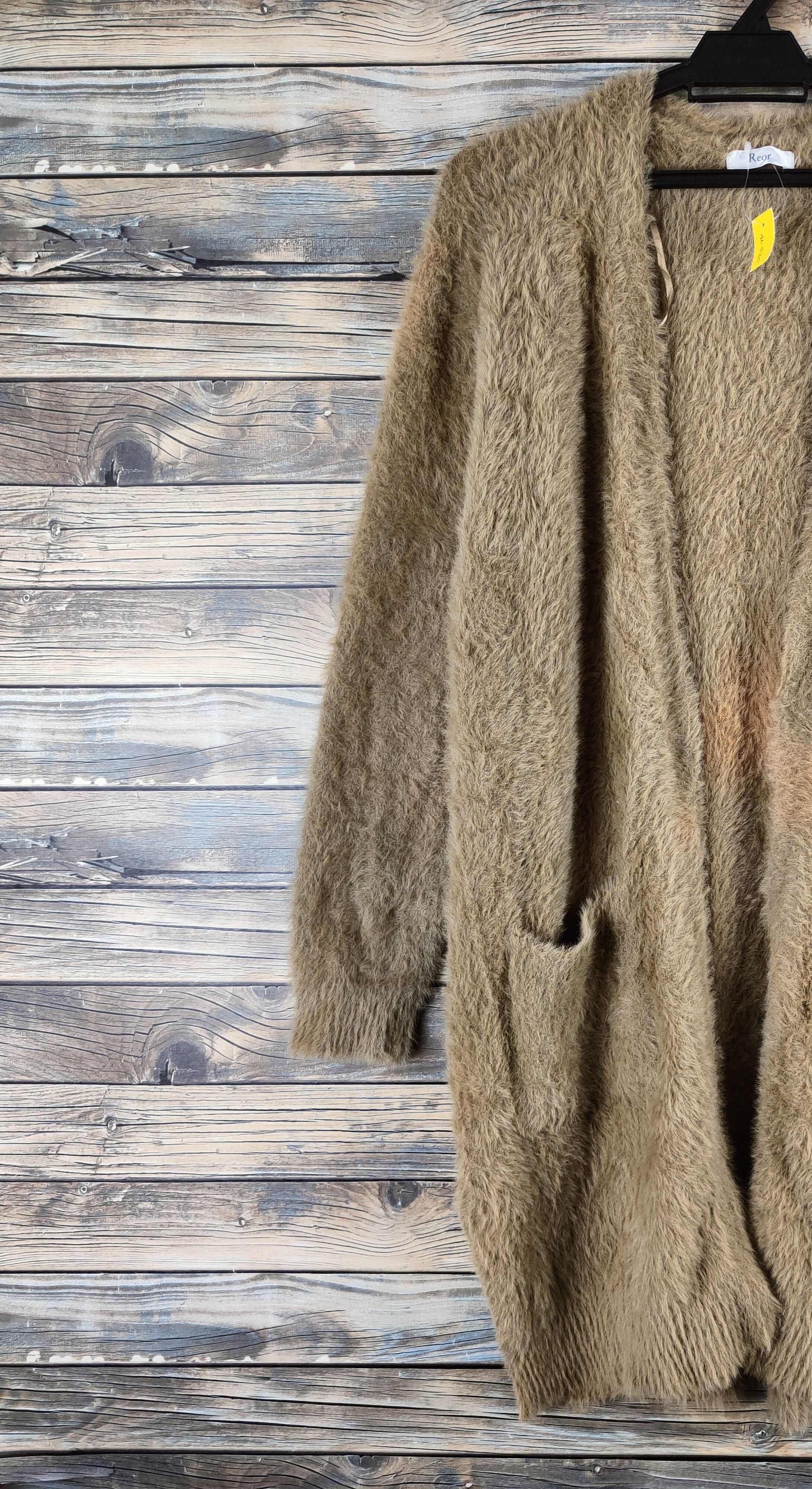 Japanese Brand DL Reor Light Brown faded shaggy Fur Mohair Knitwear #46-530 Size US M / EU 48-50 / 2 - 3 Thumbnail