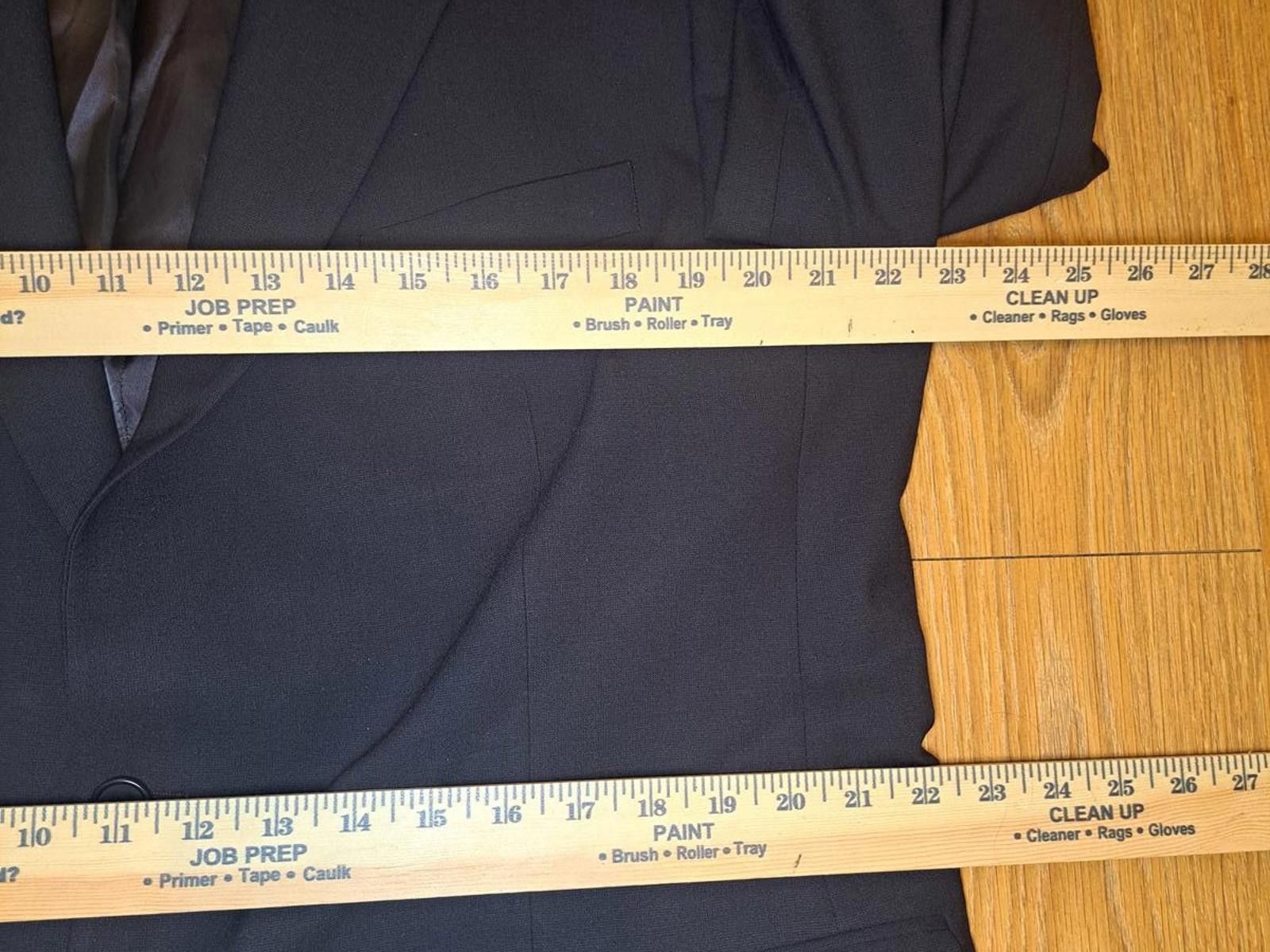 Brooks Brothers Brooks Brothers Suit Jacket Mens 45L Black Wool Stretch Size 44L - 12 Thumbnail