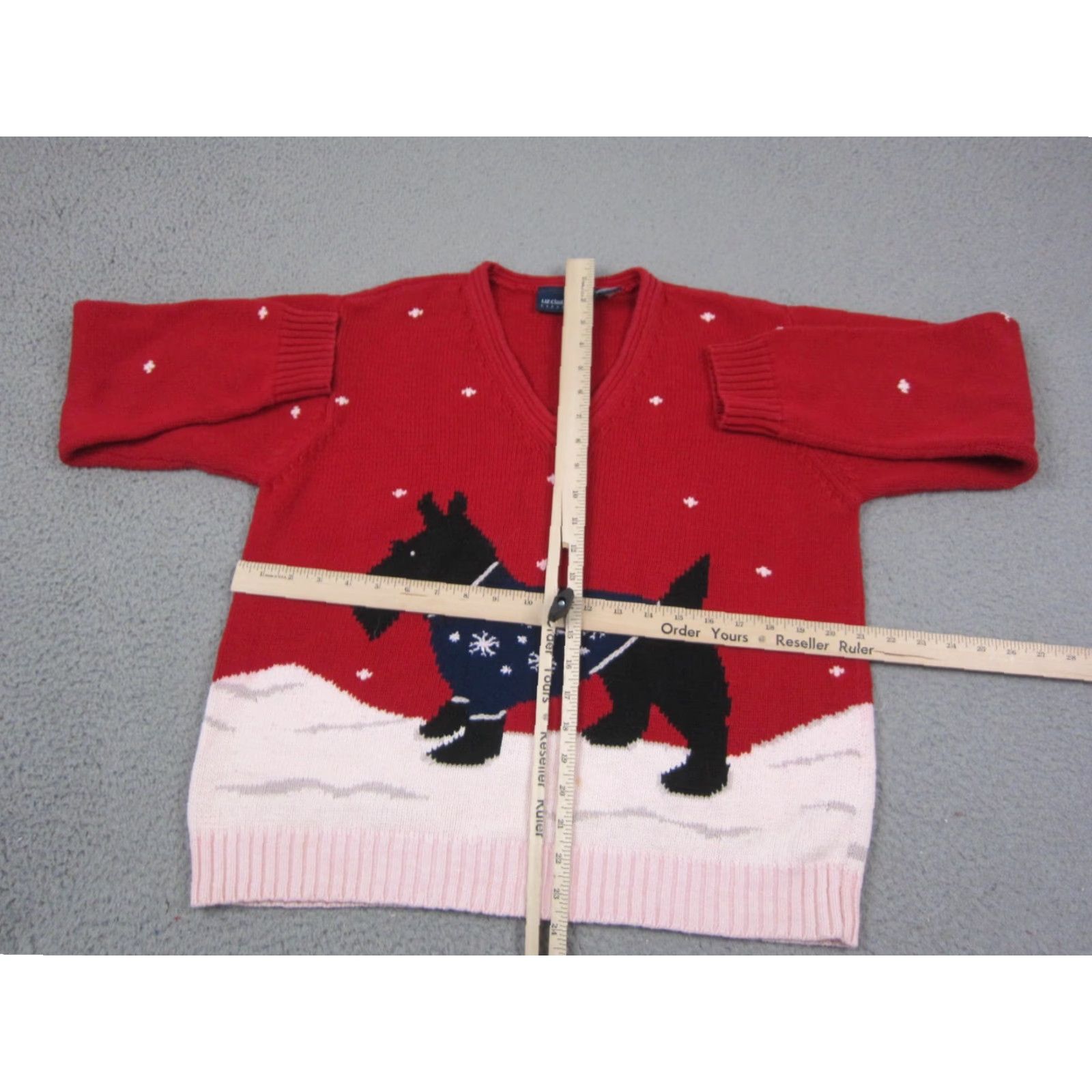 Liz Claiborne VINTAGE Liz Claiborne Sweater Womens L Red Knit Pullover 90s 80s Australia Size L / US 10 / IT 46 - 6 Thumbnail