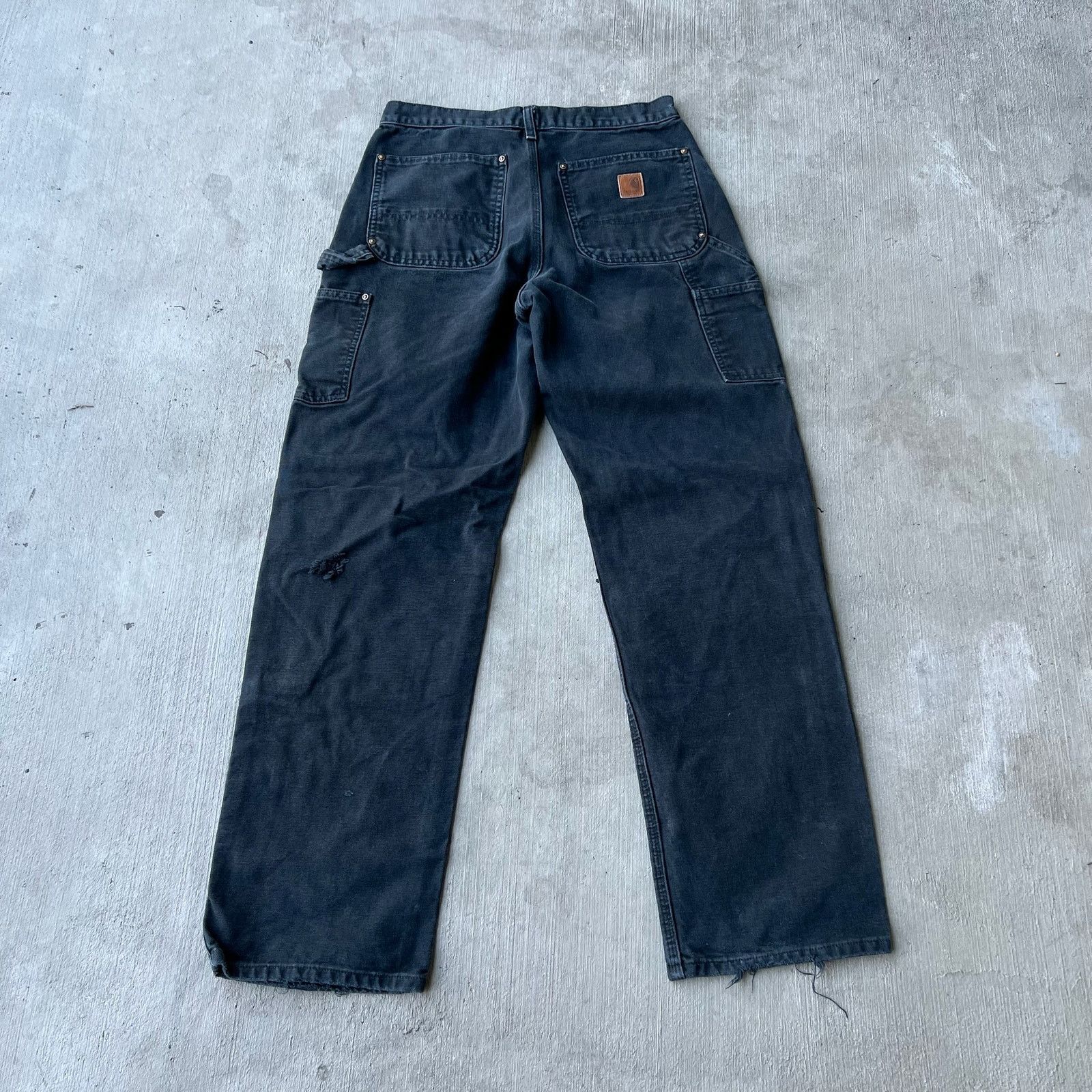 Carhartt × Vintage Carhartt faded black double knee work wear carpenter pants Size US 30 / EU 46 - 4 Thumbnail