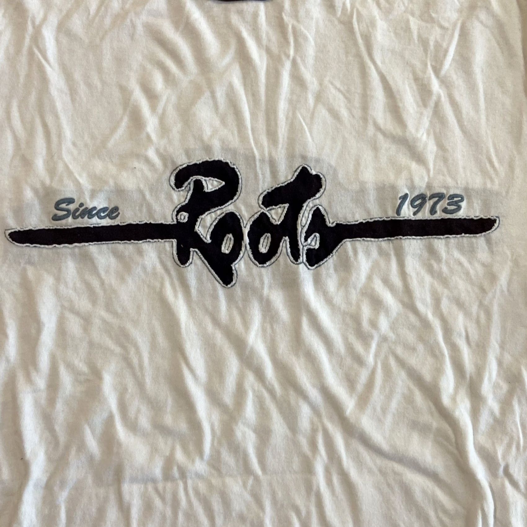 Roots VINTAGE Roots T-Shirt XL White Crew Neck Long Sleeve Y2K 2000s 80s 90s Cartoon Guitar Logo Patch Vintage Unisex Adults sizes Regular Graphic Print Size US XL / EU 56 / 4 - 2 Thumbnail