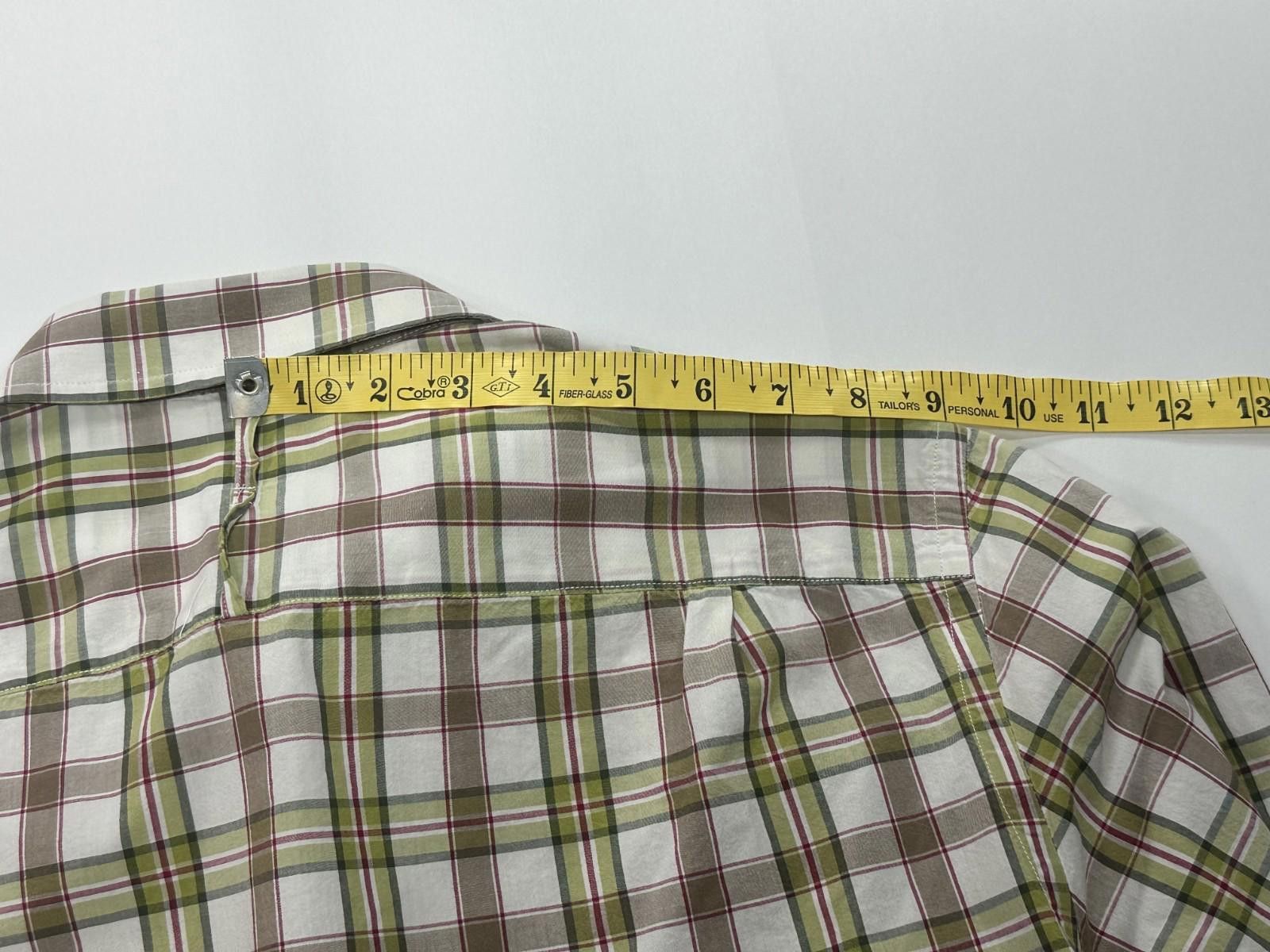 Banana Republic Banana Republic Plaid Cotton Button Up Green/Red S 14-14.5 Size US S / EU 44-46 / 1 - 5 Thumbnail