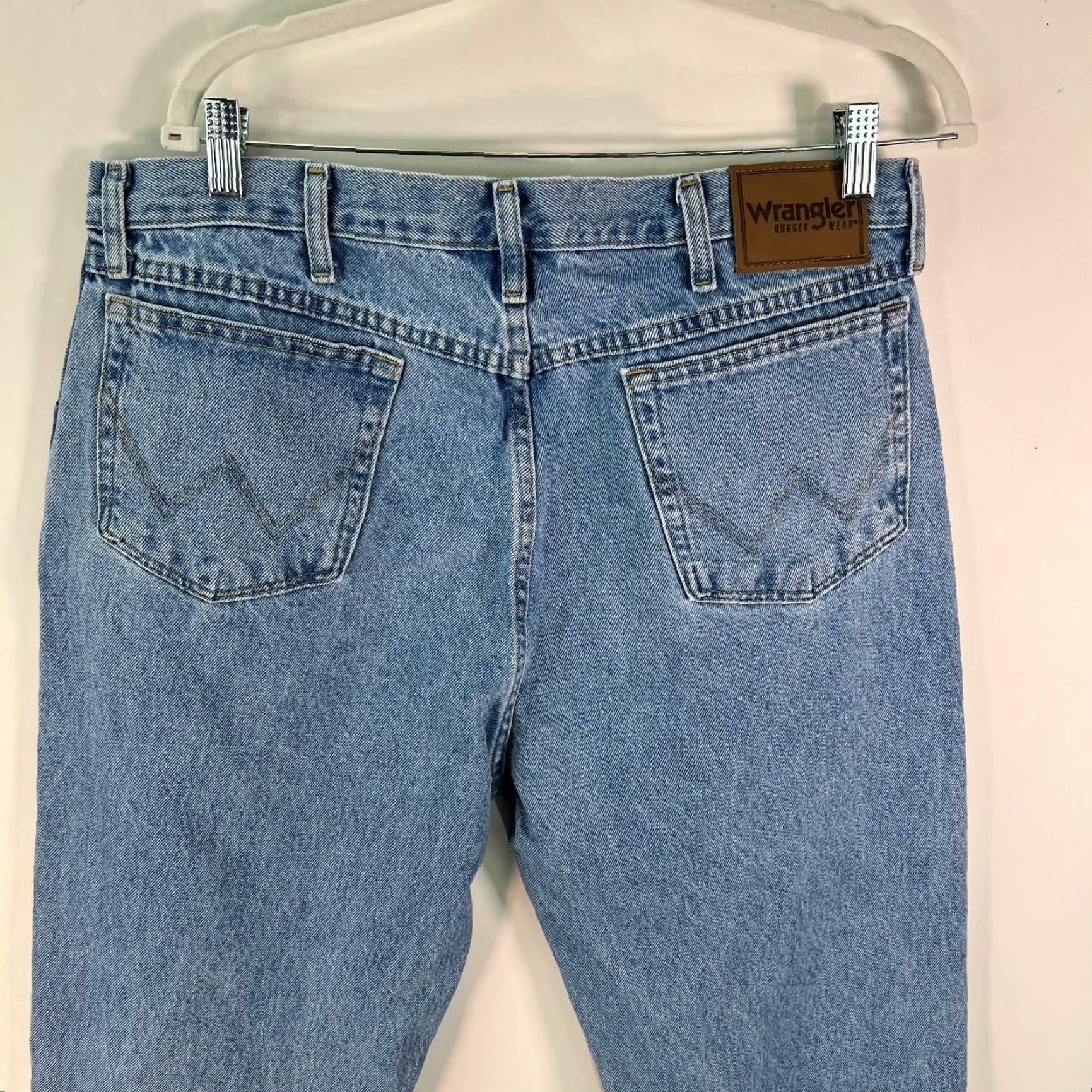 Wrangler VINTAGE Wrangler Rugged Wear Denim Jeans Men's Size 38 Straight Leg Blue 38X32 Size US 38 / EU 54 - 4 Thumbnail