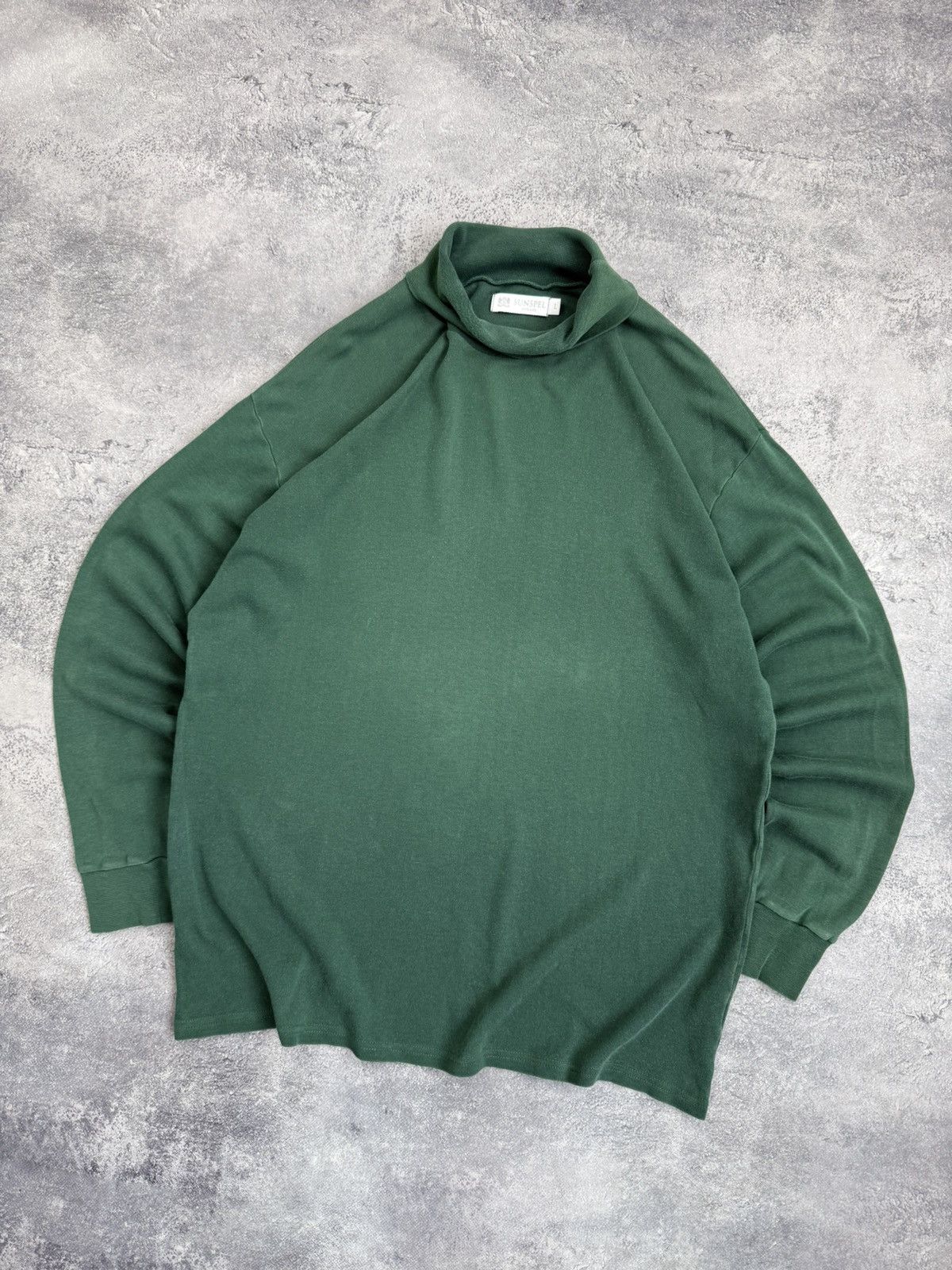 Sunspel Sunspel Forest Green Turtleneck Long Sleeve Sweatshirt Size US L / EU 52-54 / 3 - 3 Thumbnail