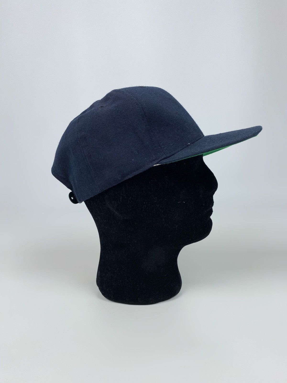 New Era 80s 90s Vintage New Era Dupont Visor Navy Blank Snapback Hat Size ONE SIZE - 12 Thumbnail