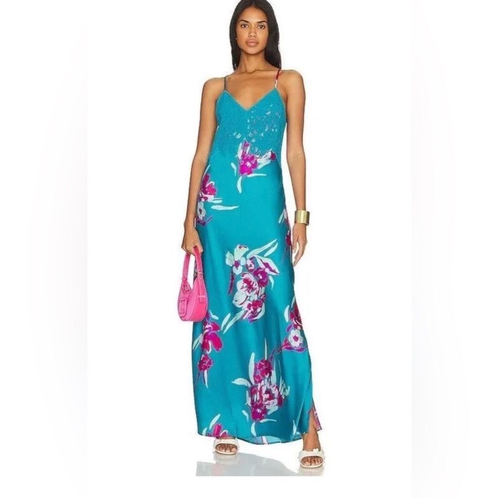 Free People Free People Forever Yours Maxi Dress In River Combo . B22 Size M / US 6-8 / IT 42-44 - 1 Thumbnail