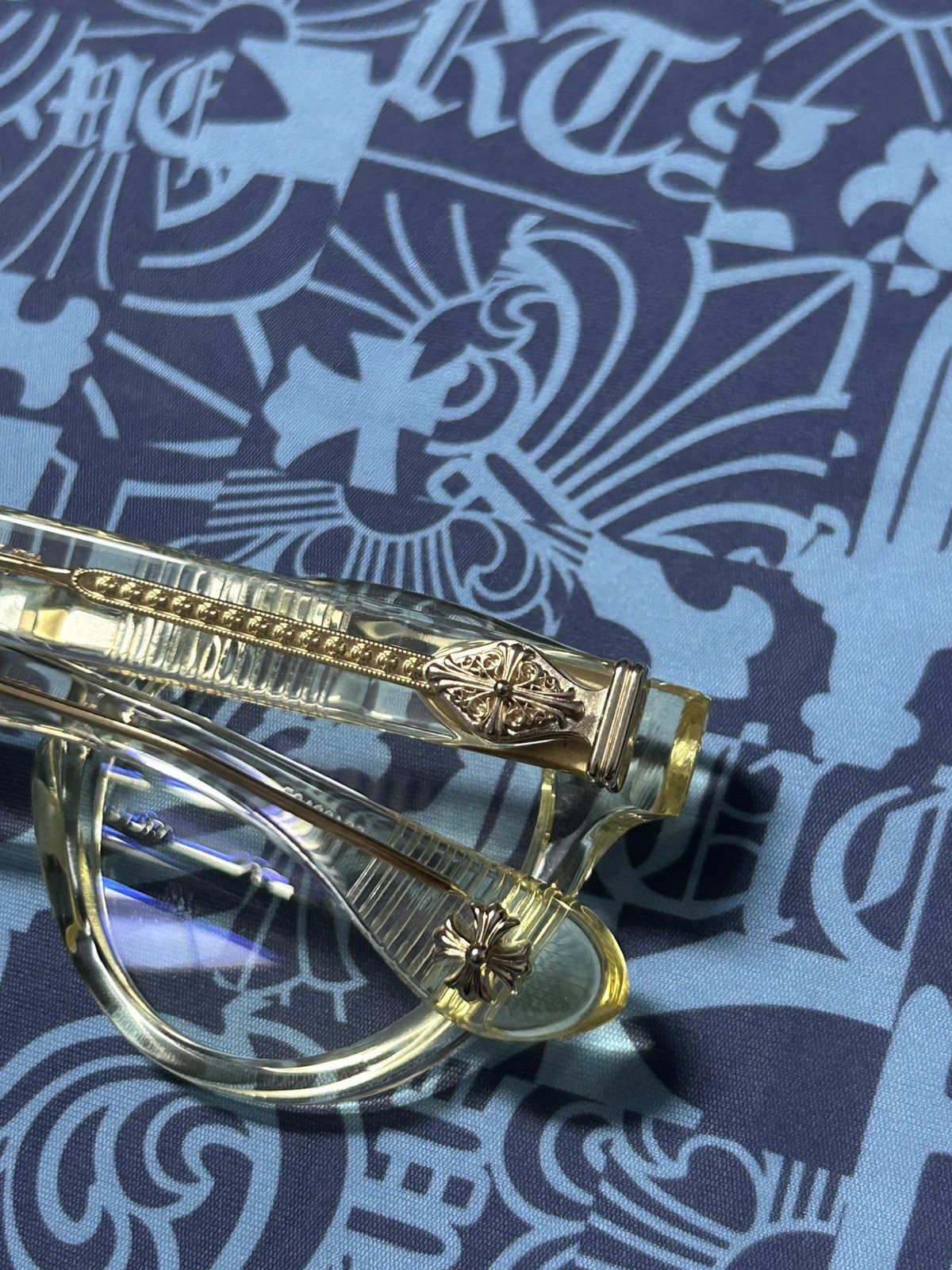 Chrome Hearts Chrome Hearts Peter Arnell Clear Gold Glasses Size ONE SIZE - 14 Thumbnail
