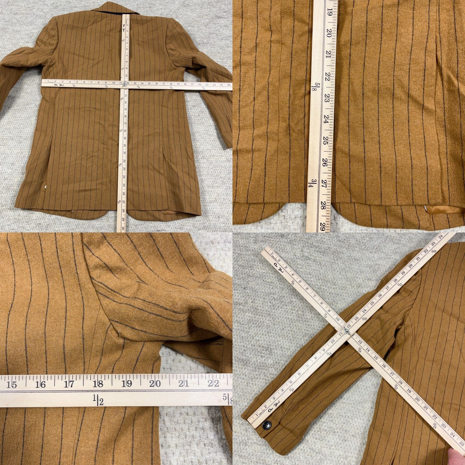 Madewell Madewell Blazer Women Size 2 Wool Brown Plaid Button Front Jacket Coat Unlined Knit Basic 90s Retro Professionals Mens Womens Size XS / US 0-2 / IT 36-38 - 9 Thumbnail