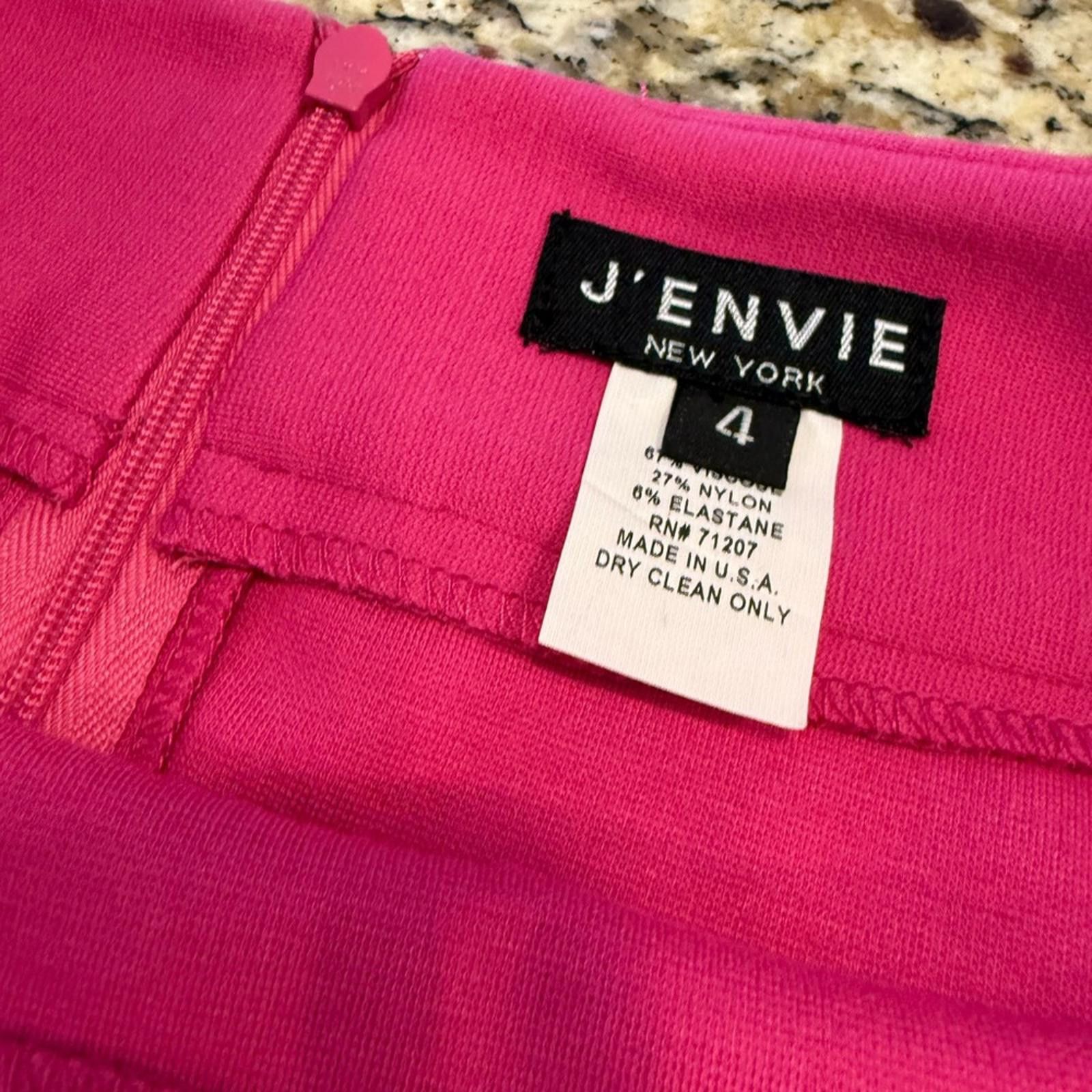 Other J’ Envie hot pink knit mini skirt split hem SZ 4 Size 27" / US 4 / IT 40 - 4 Thumbnail