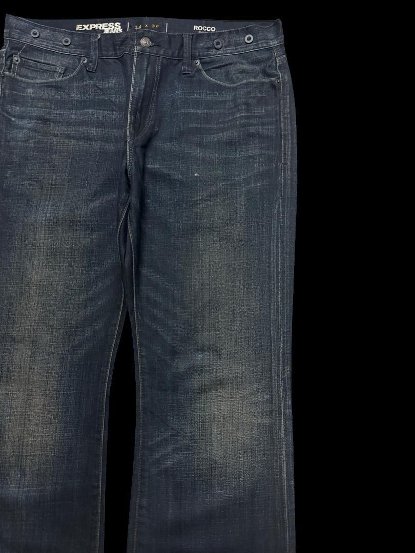 If Six Was Nine FLARE Insane Express🇯🇵 Jean Mudwash SlimFit Bootcut Dark Jean Size US 35 - 5 Thumbnail