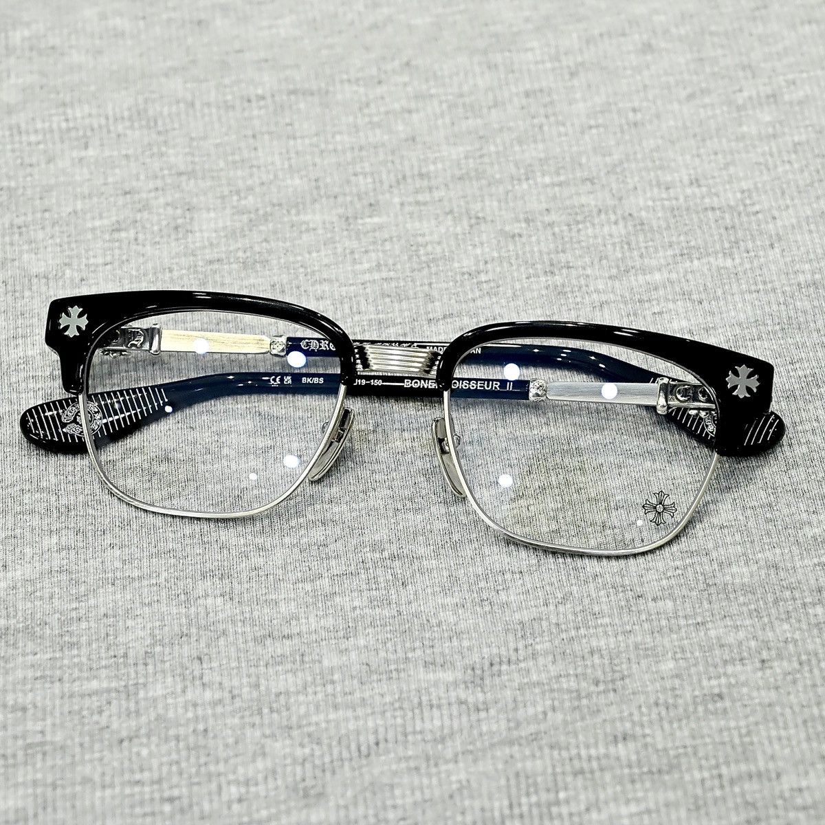 Chrome Hearts CHROME HEARTS BONENNOISSEUR II BLACK/BRUSHED SILVER GLASSES Size ONE SIZE - 15 Thumbnail