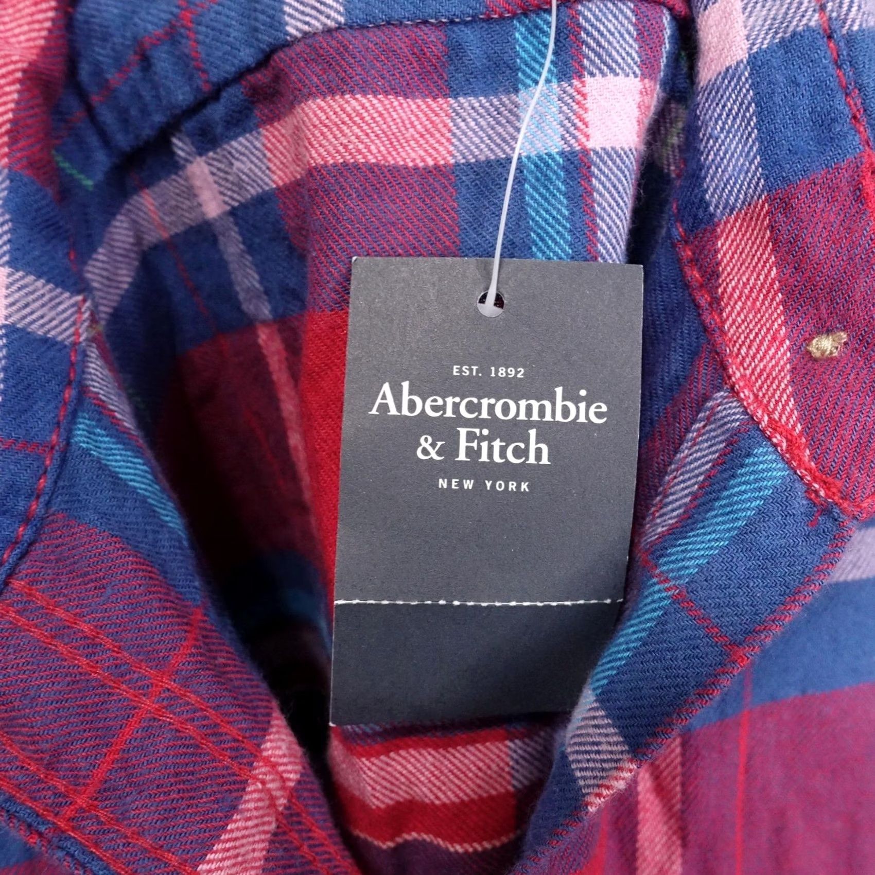 Abercrombie & Fitch Abercrombie & Fitch Button-Up Womens M Red Plaid Long Sleeve Flannel Shirt Size M / US 6-8 / IT 42-44 - 5 Thumbnail