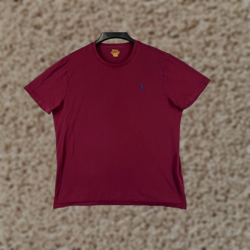 Ralph Lauren VINTAGE Polo Ralph Lauren Shirt Mens Extra Large Red Crew Neck Short Sleeve Cotton Size US XL / EU 56 / 4 - 1 Thumbnail