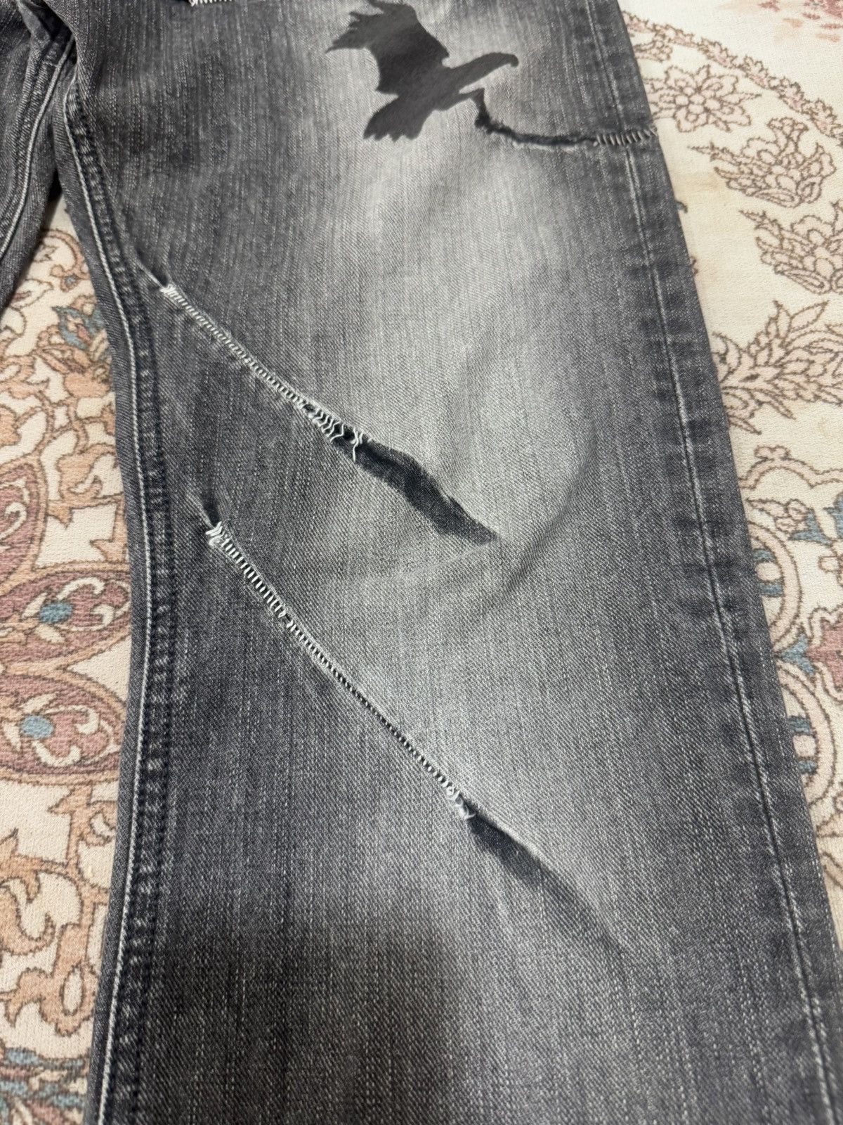 If Six Was Nine × Lee × Vintage Vintage Lee Riders Rare Design Flare Jeans Size US 32 / EU 48 - 4 Thumbnail