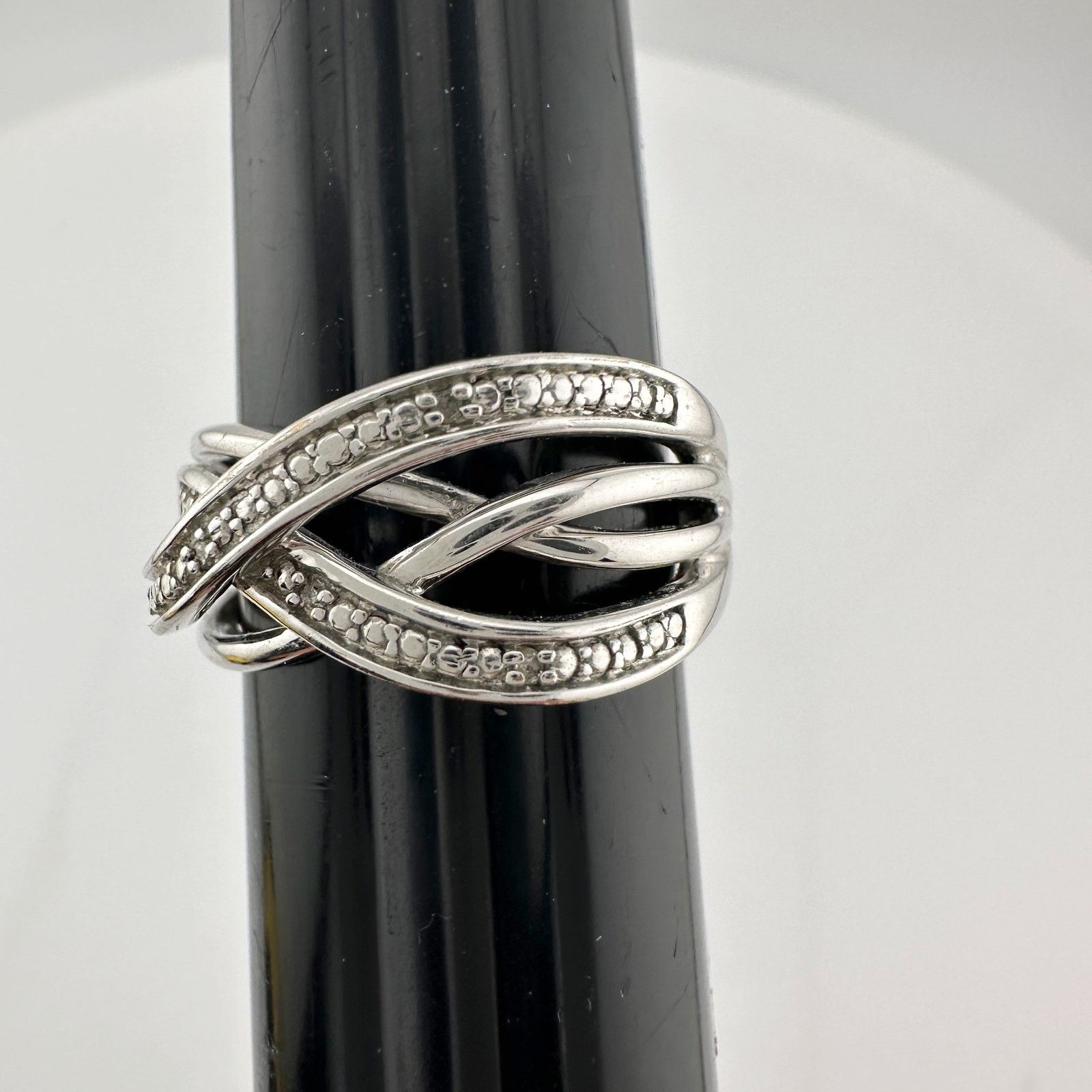 Other Beautiful Braided Strands Ring with Diamond Accent Size 7 Size ONE SIZE - 11 Thumbnail