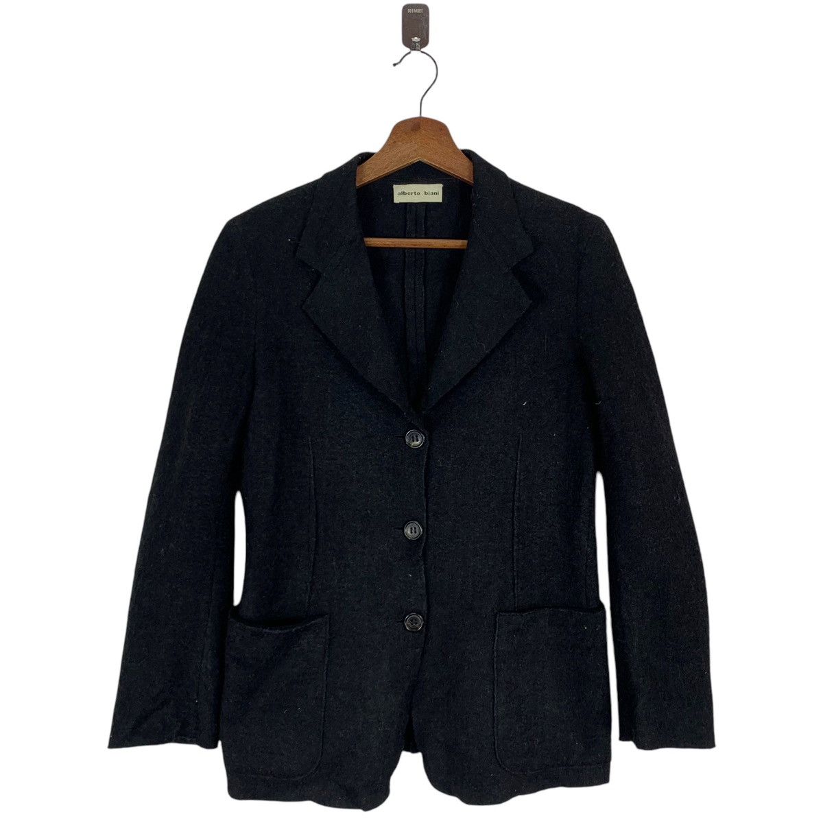 Vintage VINTAGE ALBERTO BIANI WOOL BLACK WOMEN COAT Size S / US 4 / IT 40 - 1 Thumbnail