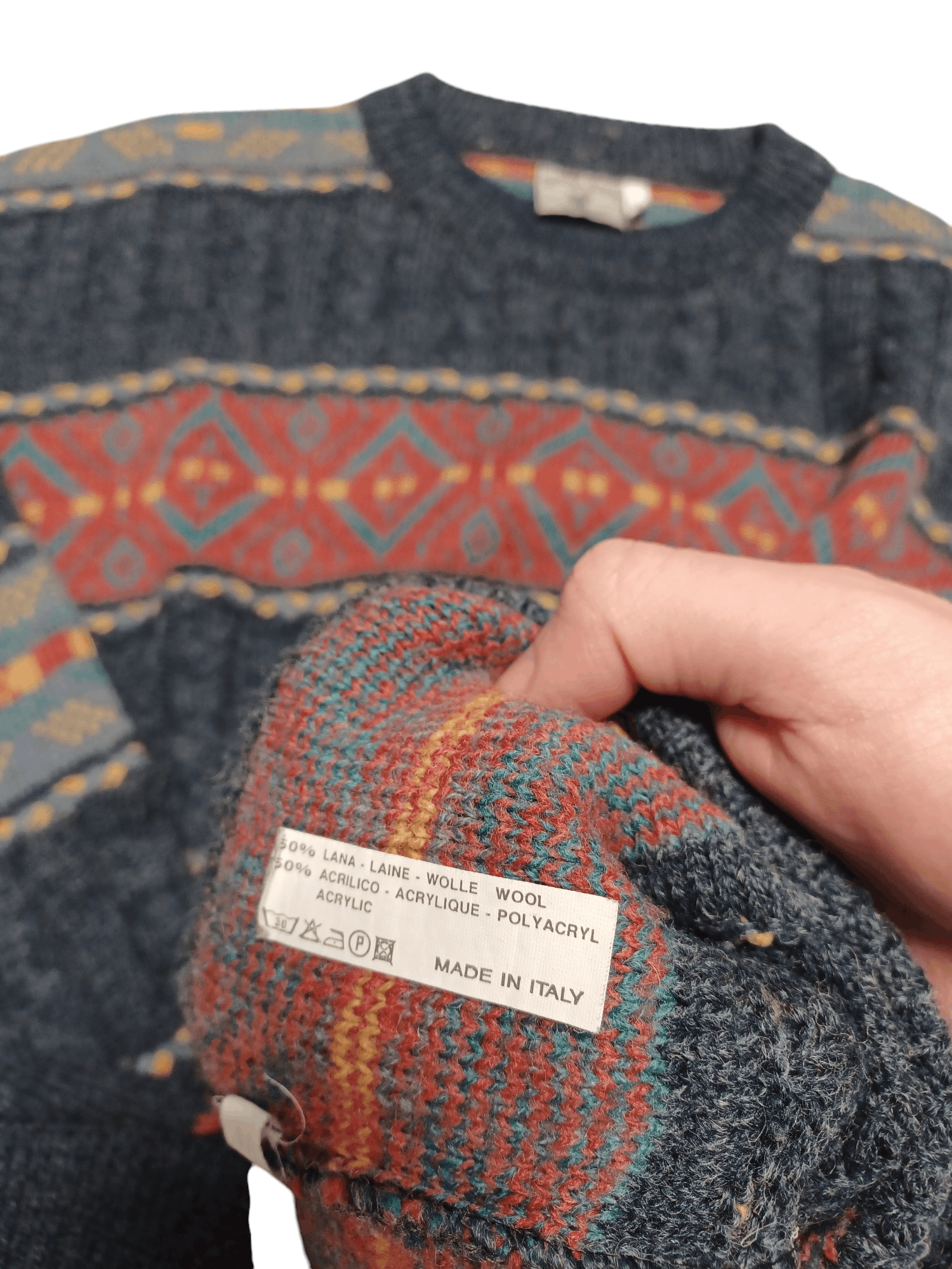 Other VINTAGE MADE IN ITALY 90S COOGI STYLE WOOL SWEATER Size US M / EU 48-50 / 2 - 4 Thumbnail
