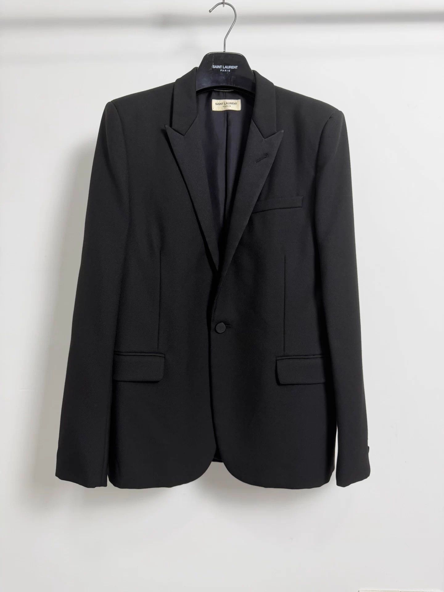 Saint Laurent Paris Black Single-Button Blazer Size US M / EU 48-50 / 2 - 1 Thumbnail